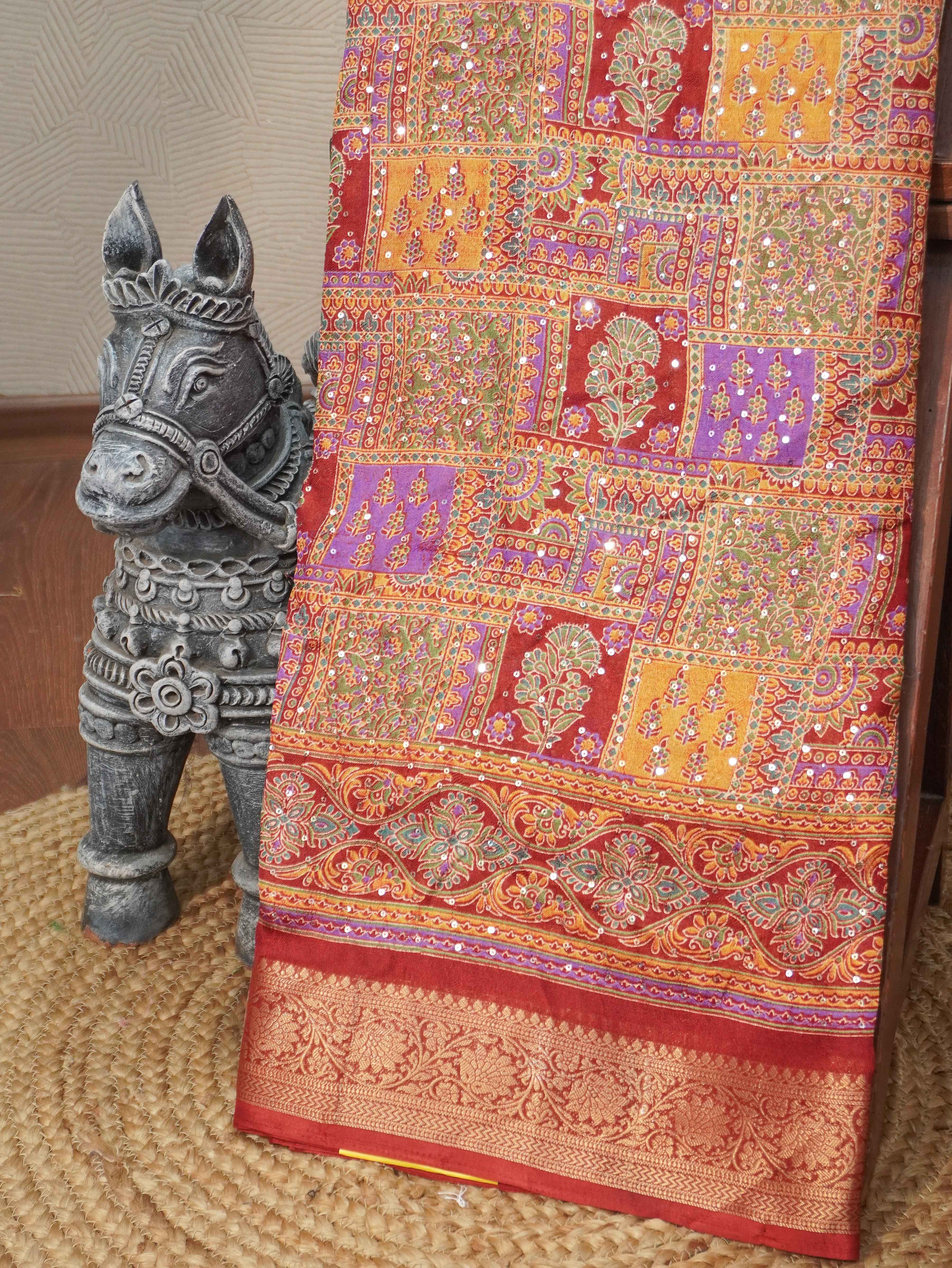 Printed Georgette Saree | TTDS3258