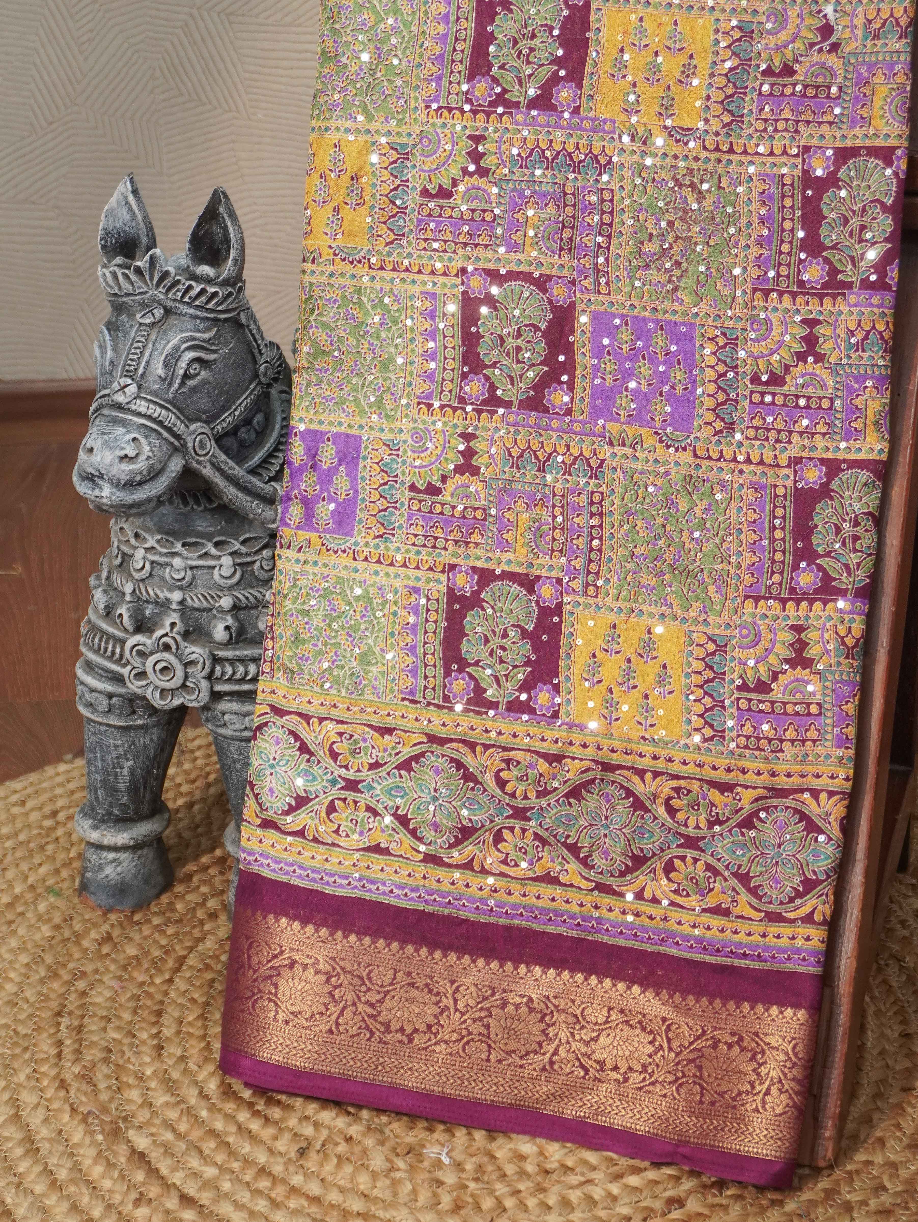 Printed Georgette Saree | TTDS3258