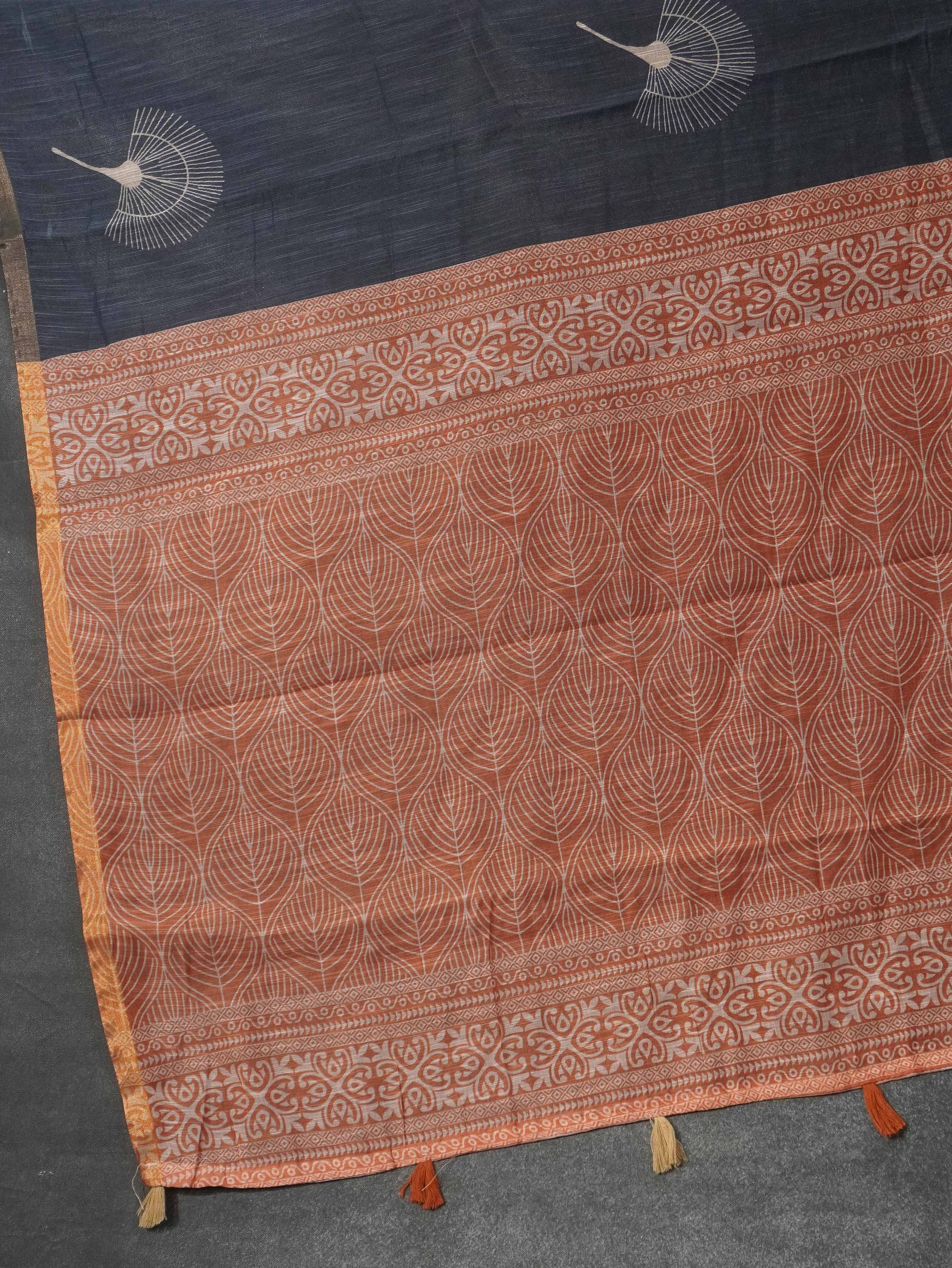 Linen Cotton Saree | TTDS3257