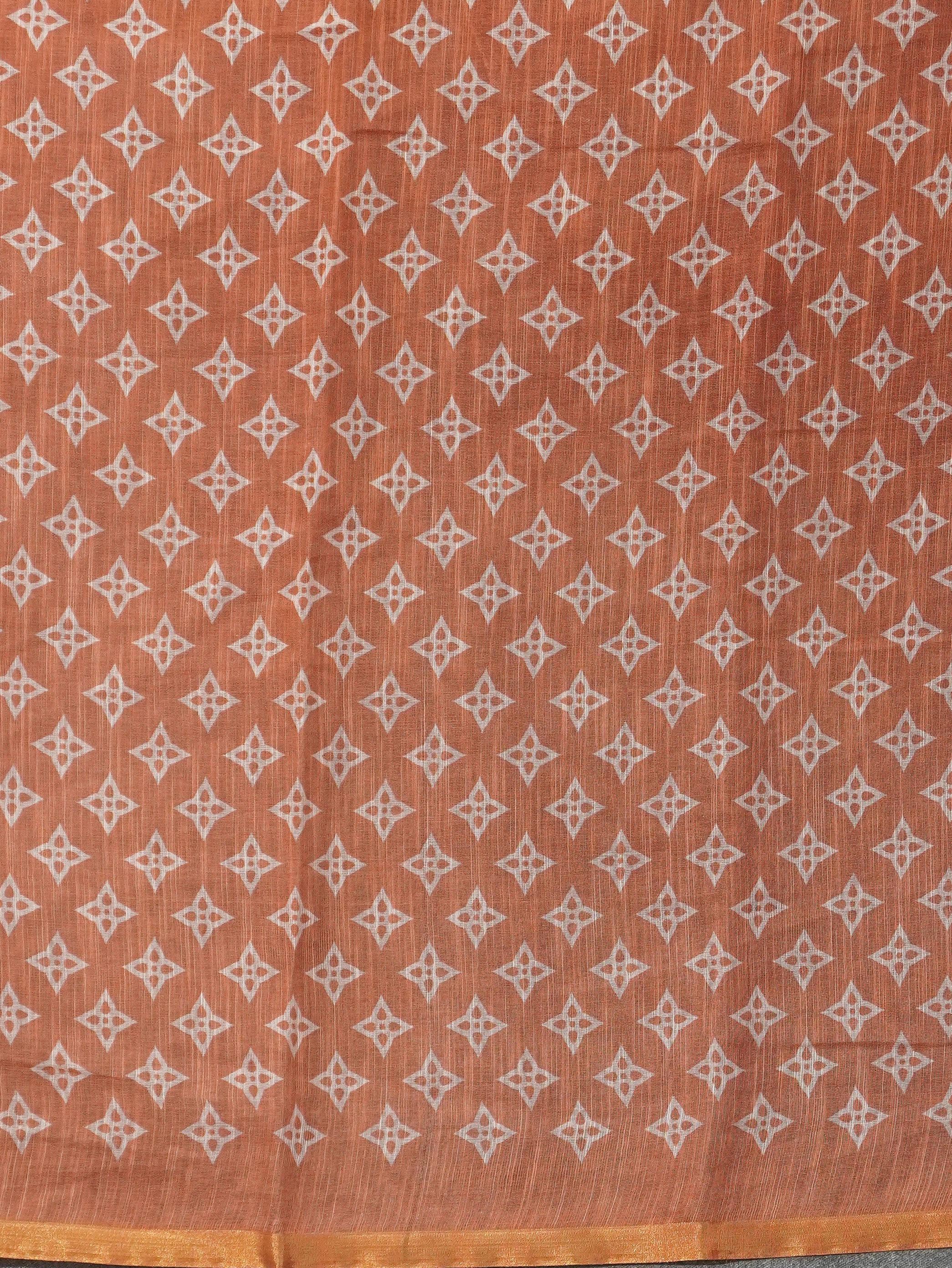 Linen Cotton Saree | TTDS3257
