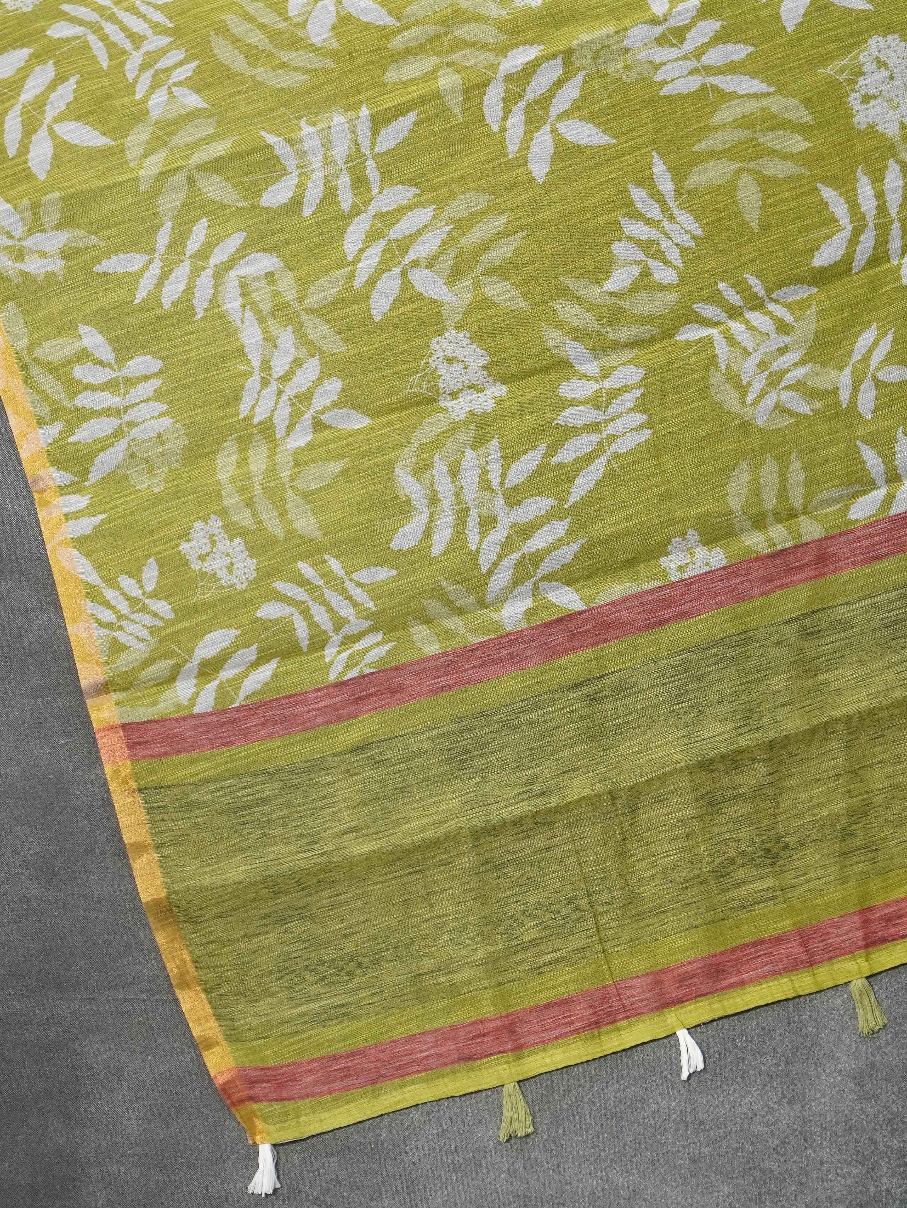 Linen Cotton Saree | TTDS3275