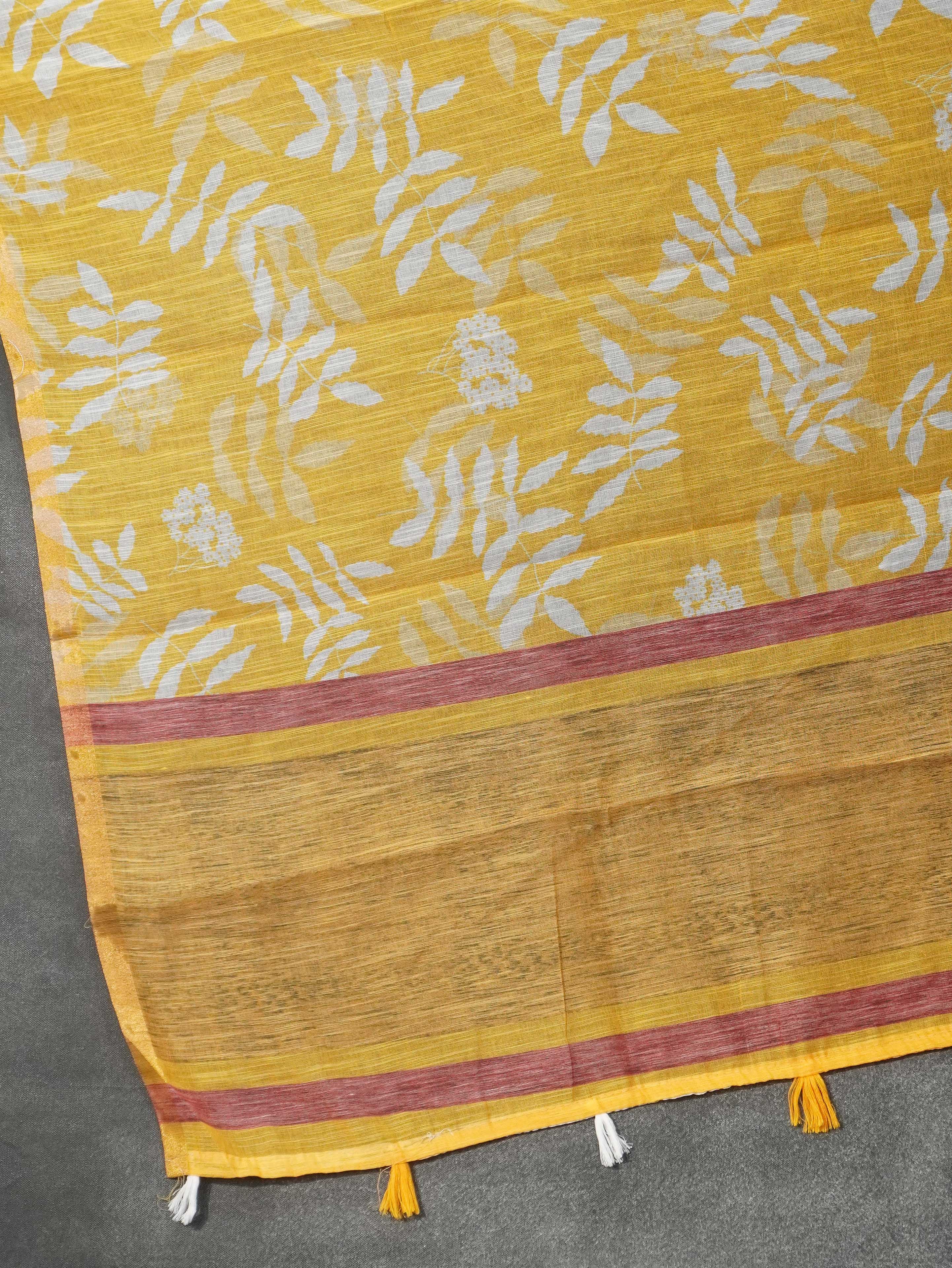 Linen Cotton Saree | TTDS3275