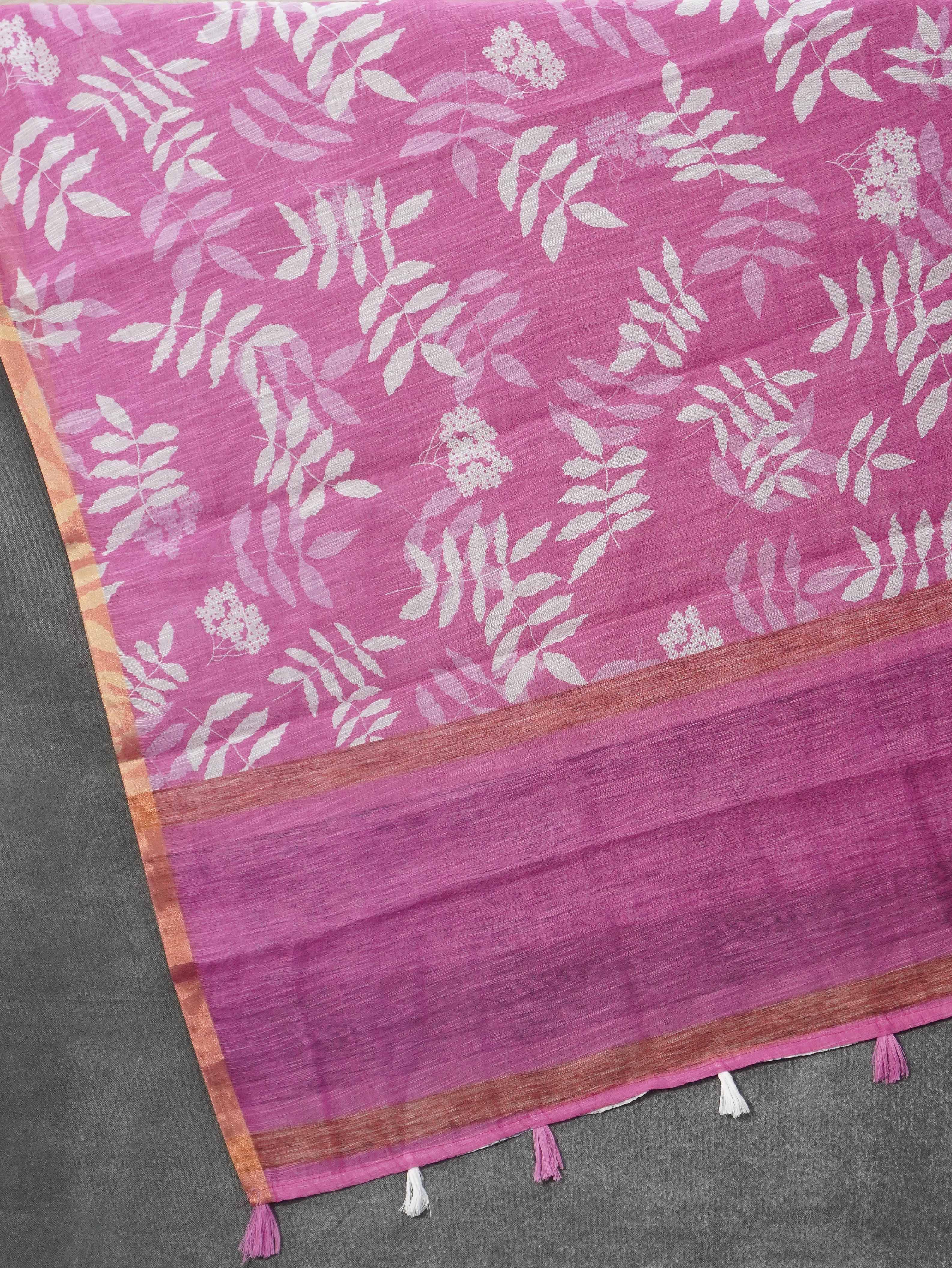 Linen Cotton Saree | TTDS3275