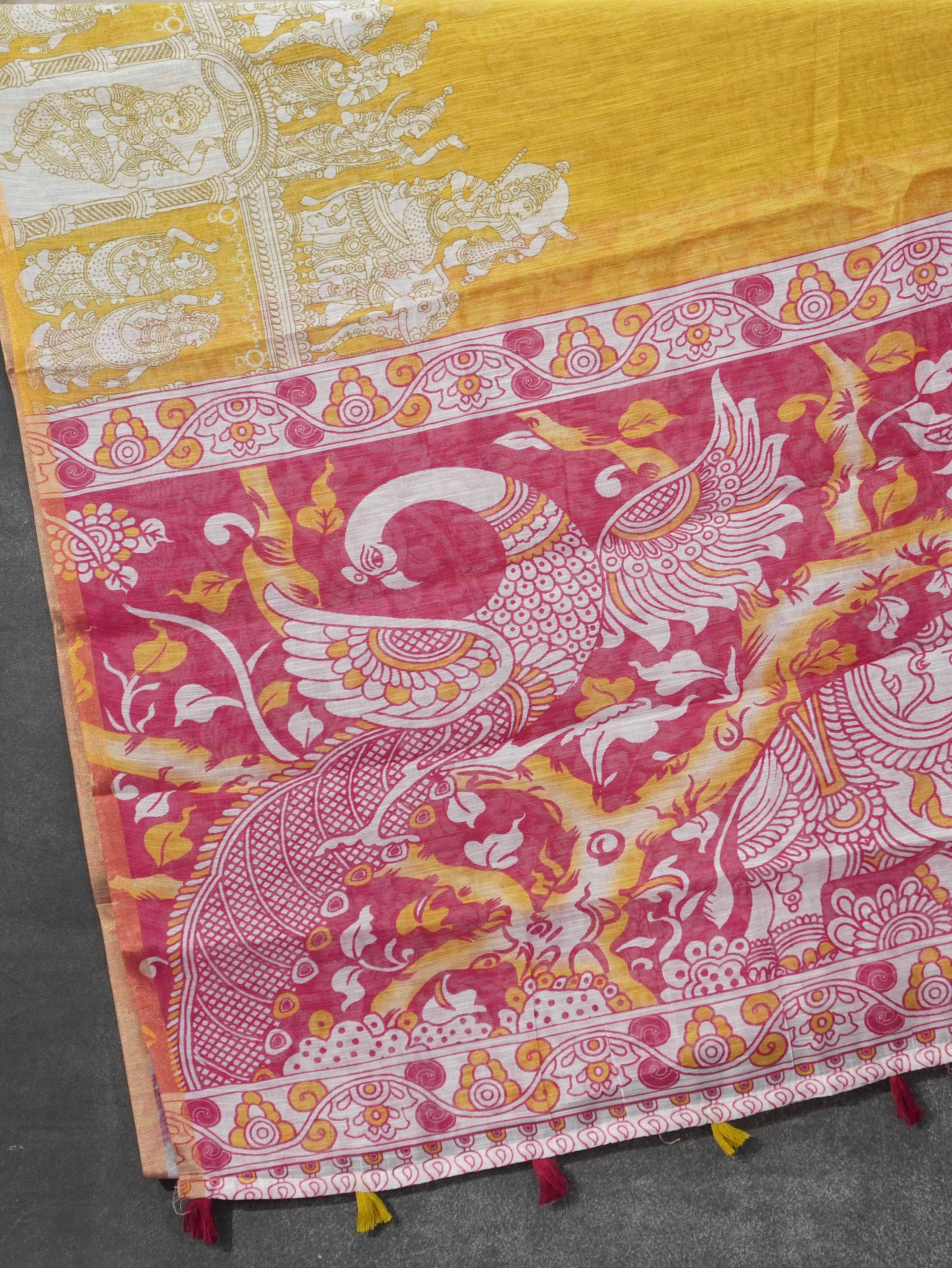 Linen Cotton Saree | TTDS3276
