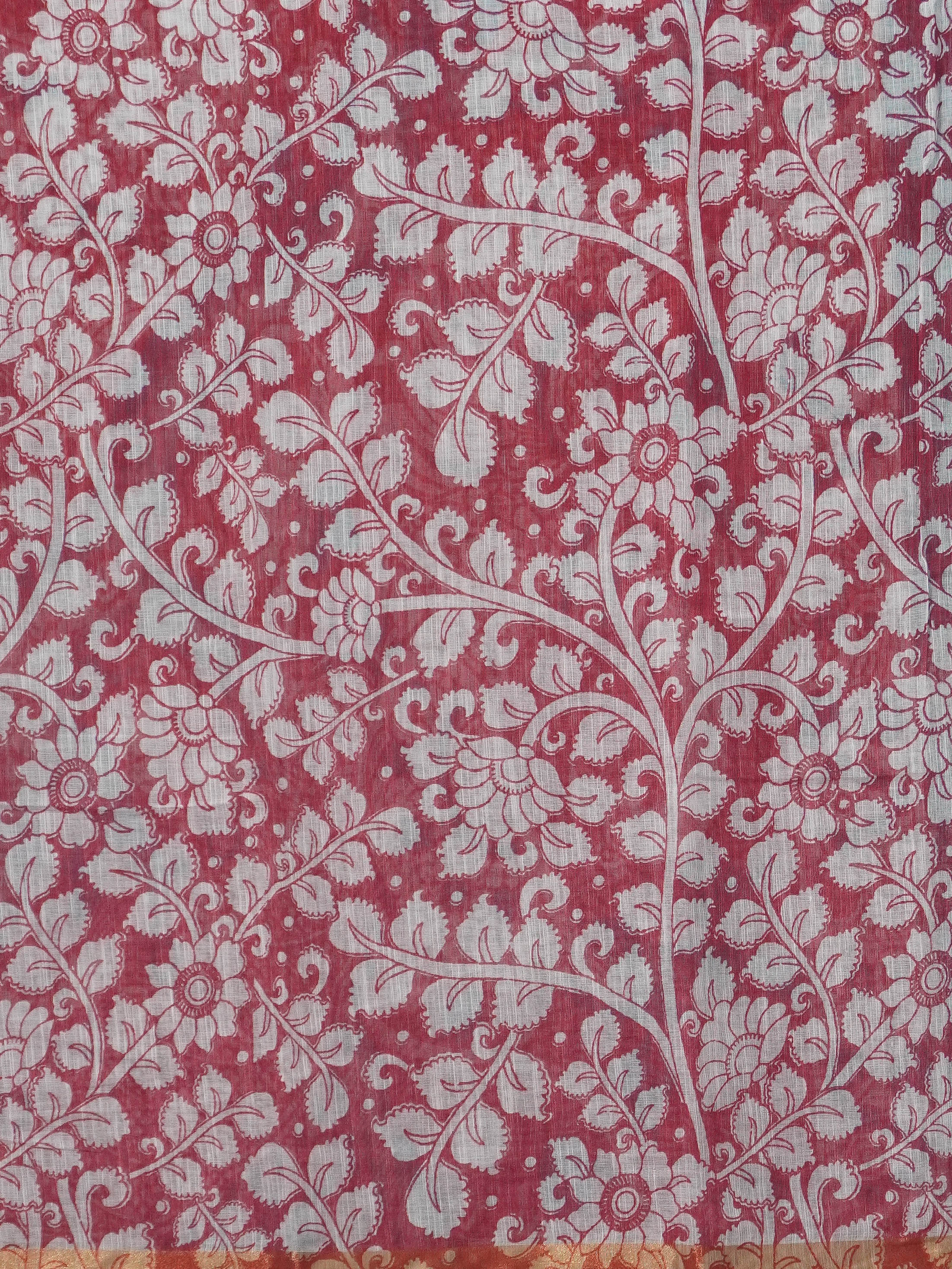 Linen Cotton Saree | TTDS3276