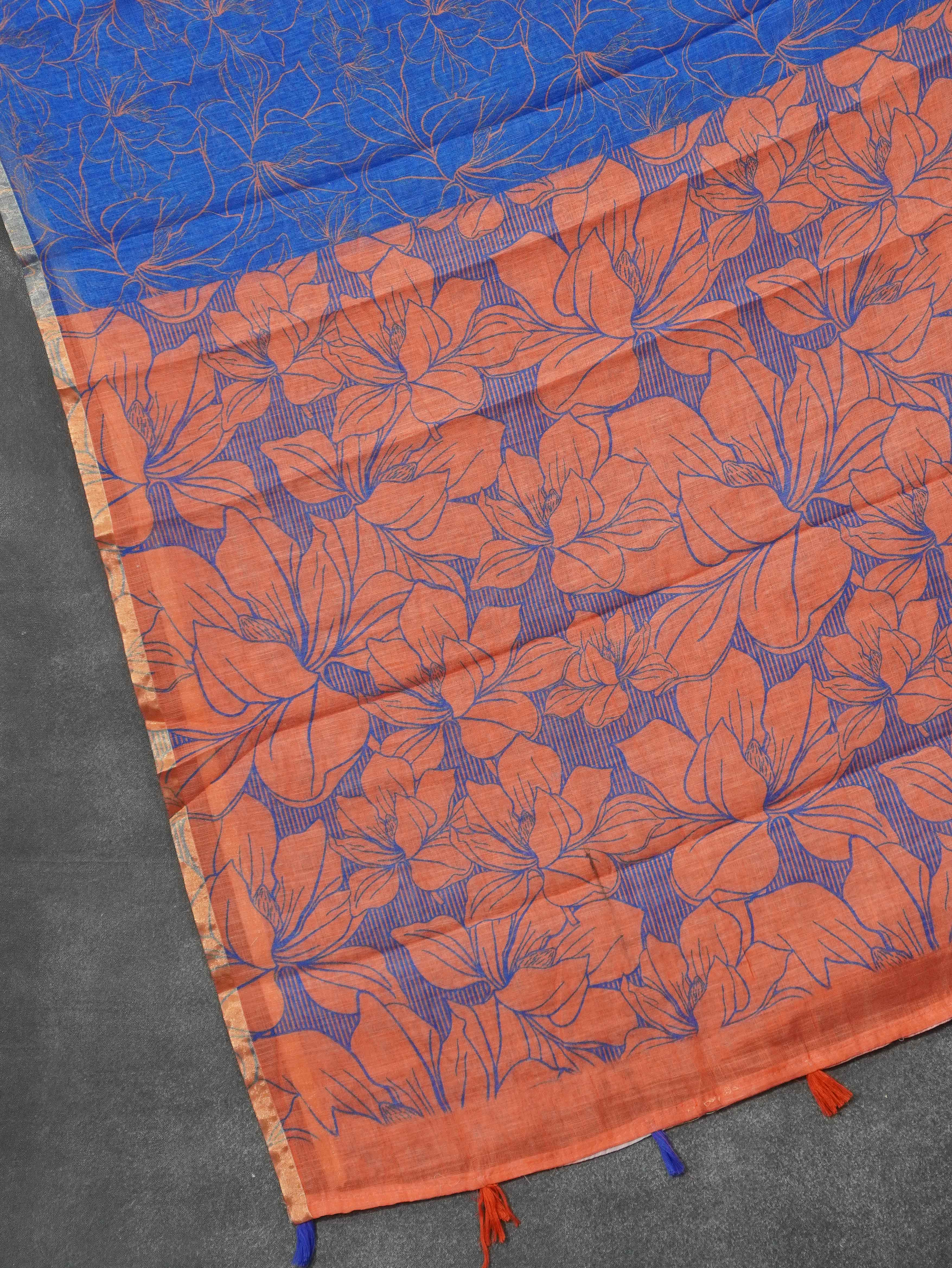 Linen Cotton Saree | TTDS3271