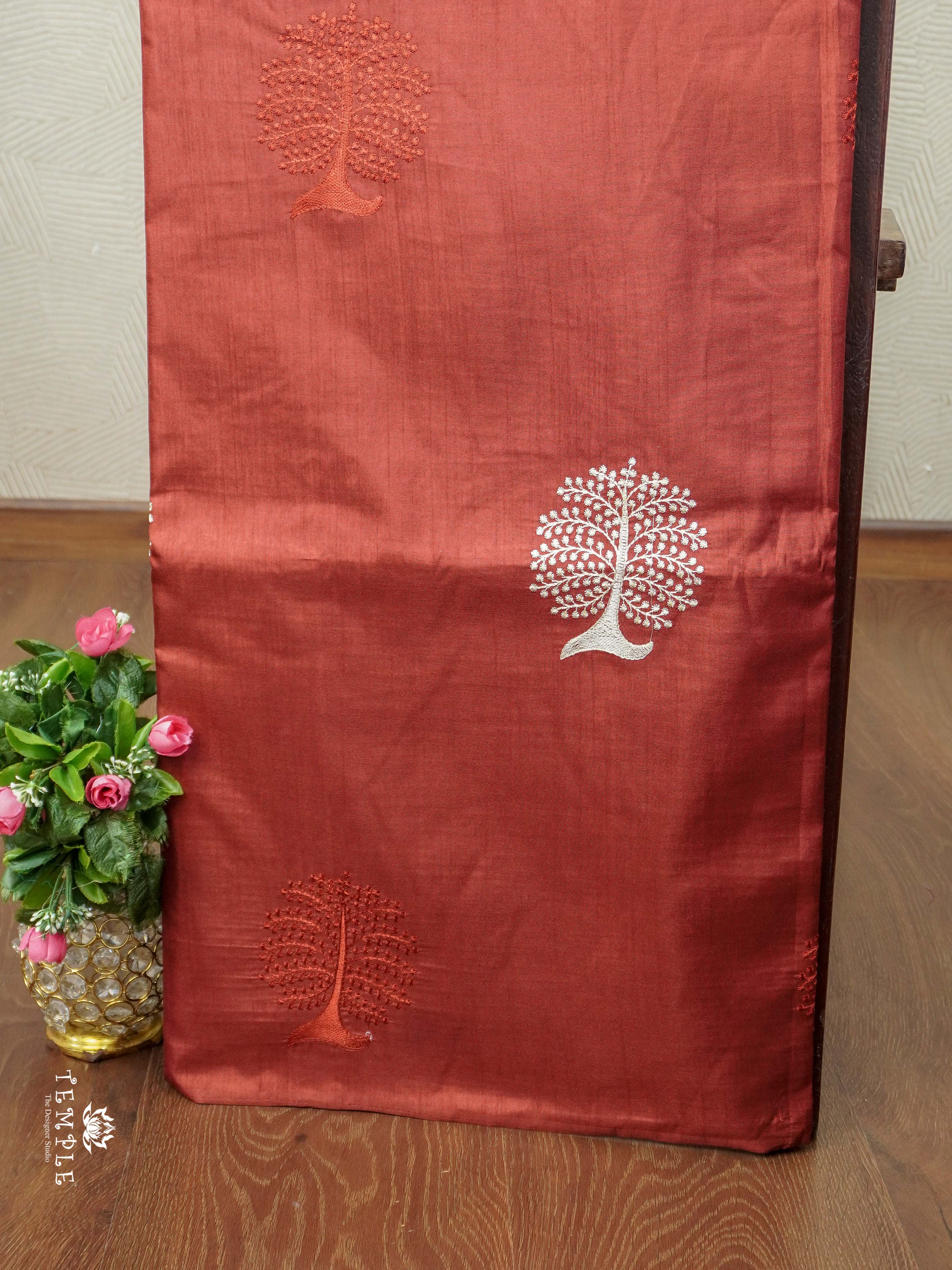 Raw Silk Saree With Thread Works | TTDS2360