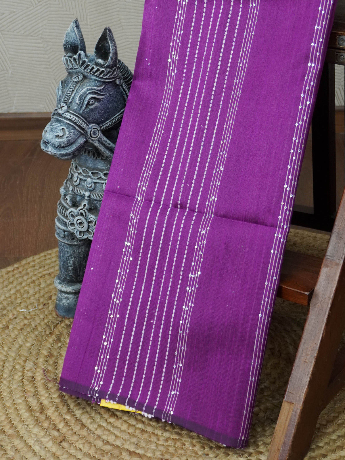 Raw Silk Saree with sequins Work | TTDS2100