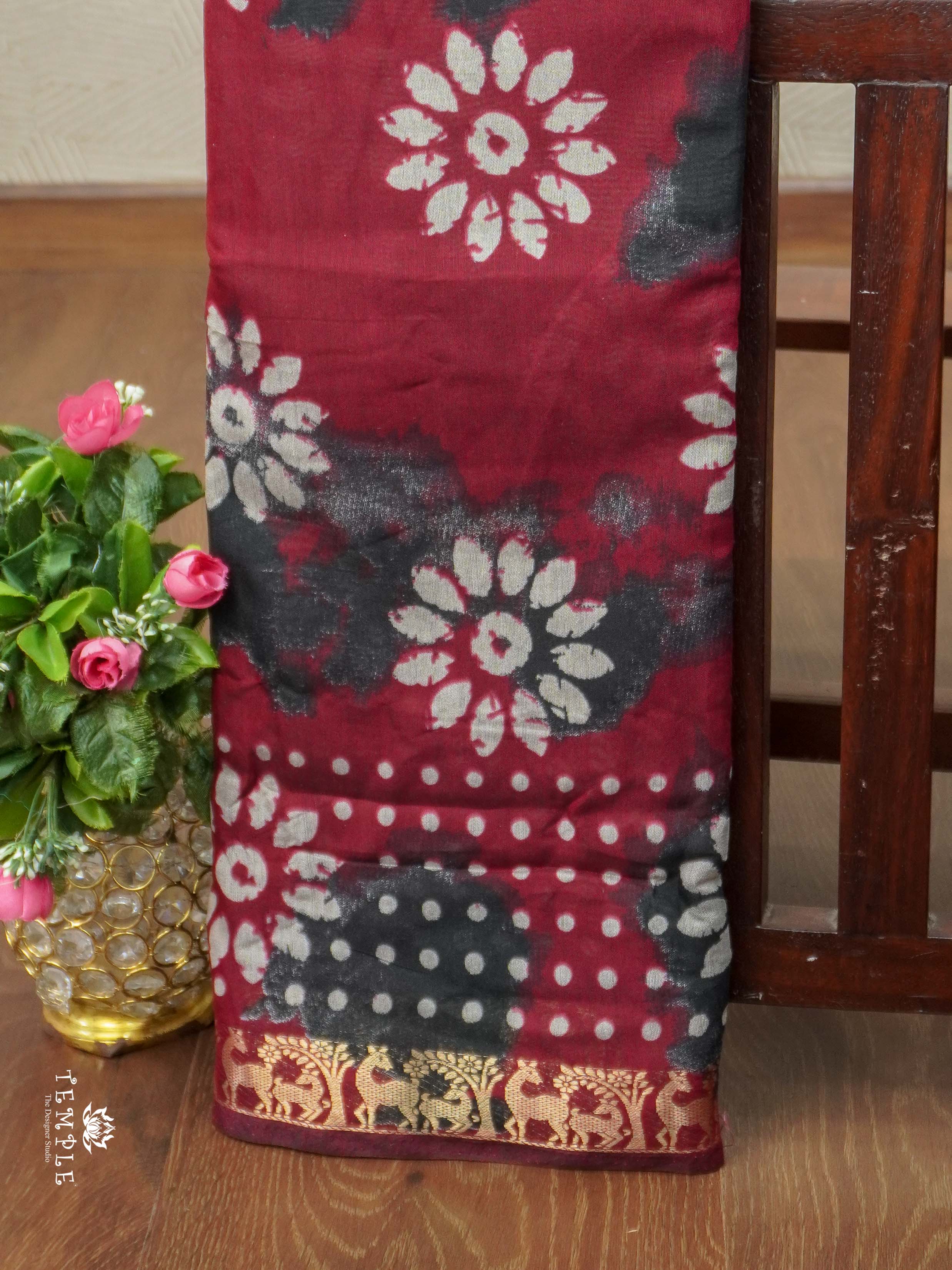 Printed Soft Cotton Saree | TTDS2346