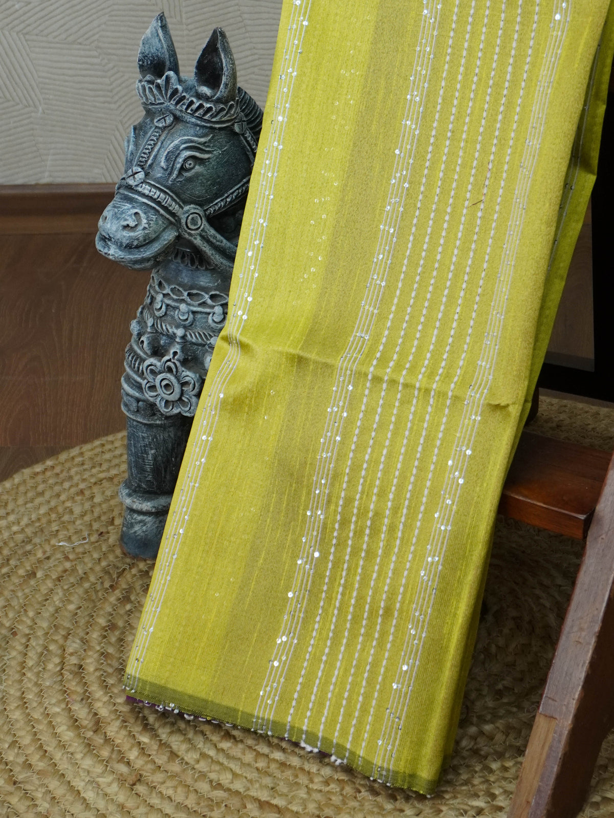 Raw Silk Saree with sequins Work | TTDS2100
