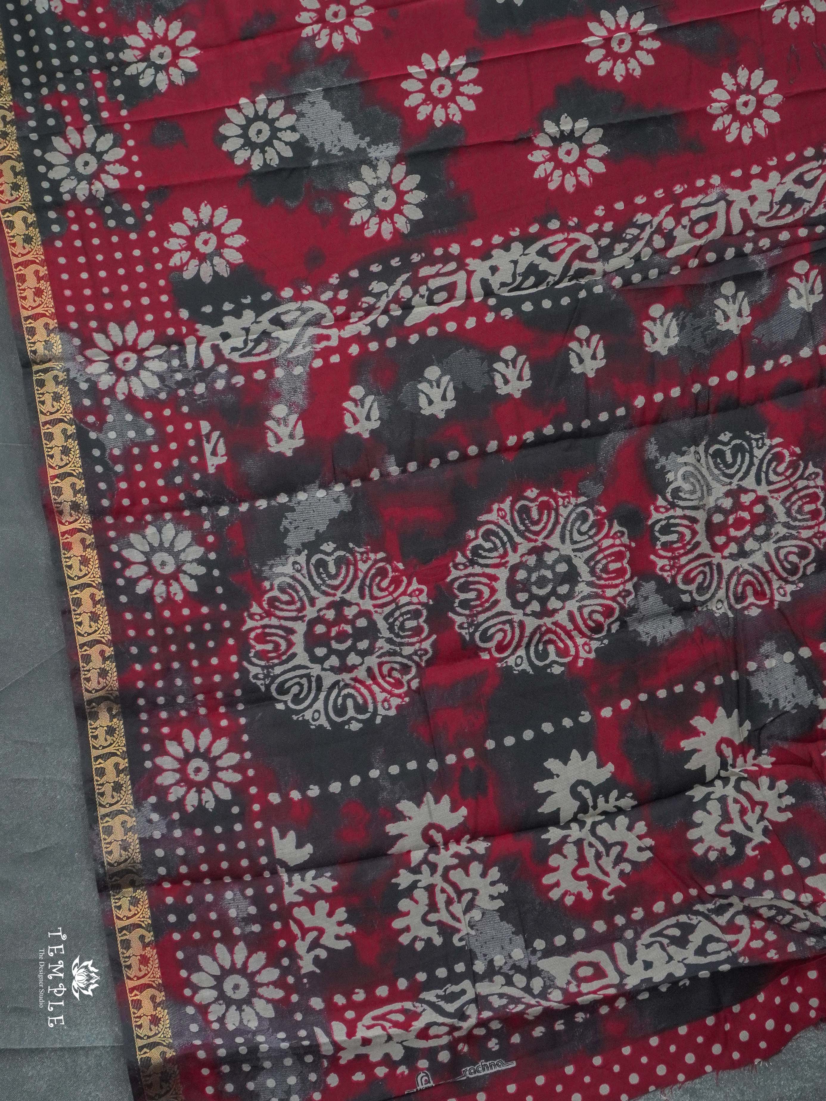 Printed Soft Cotton Saree | TTDS2346