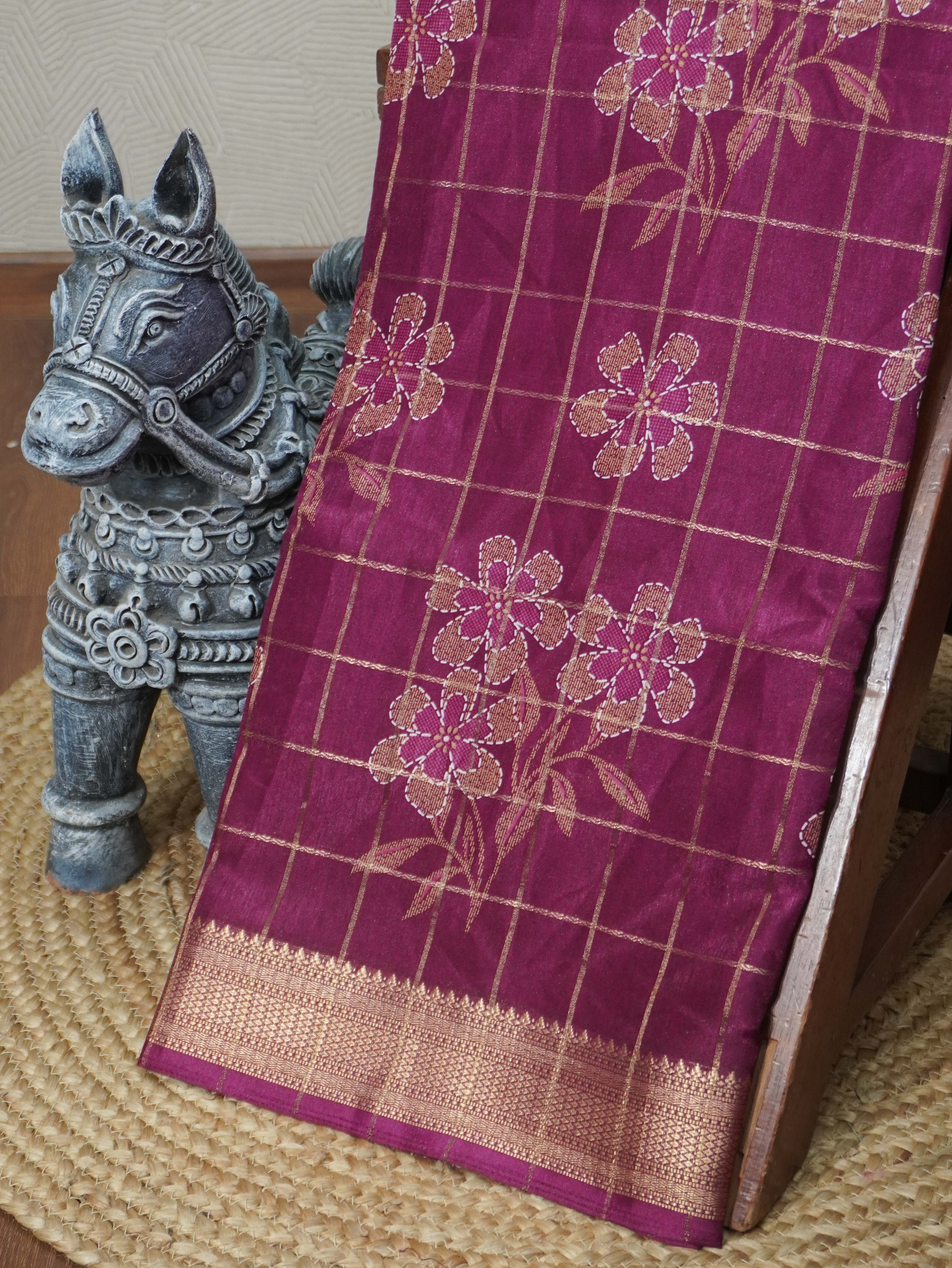 Linen Cotton Saree | TTDS3308