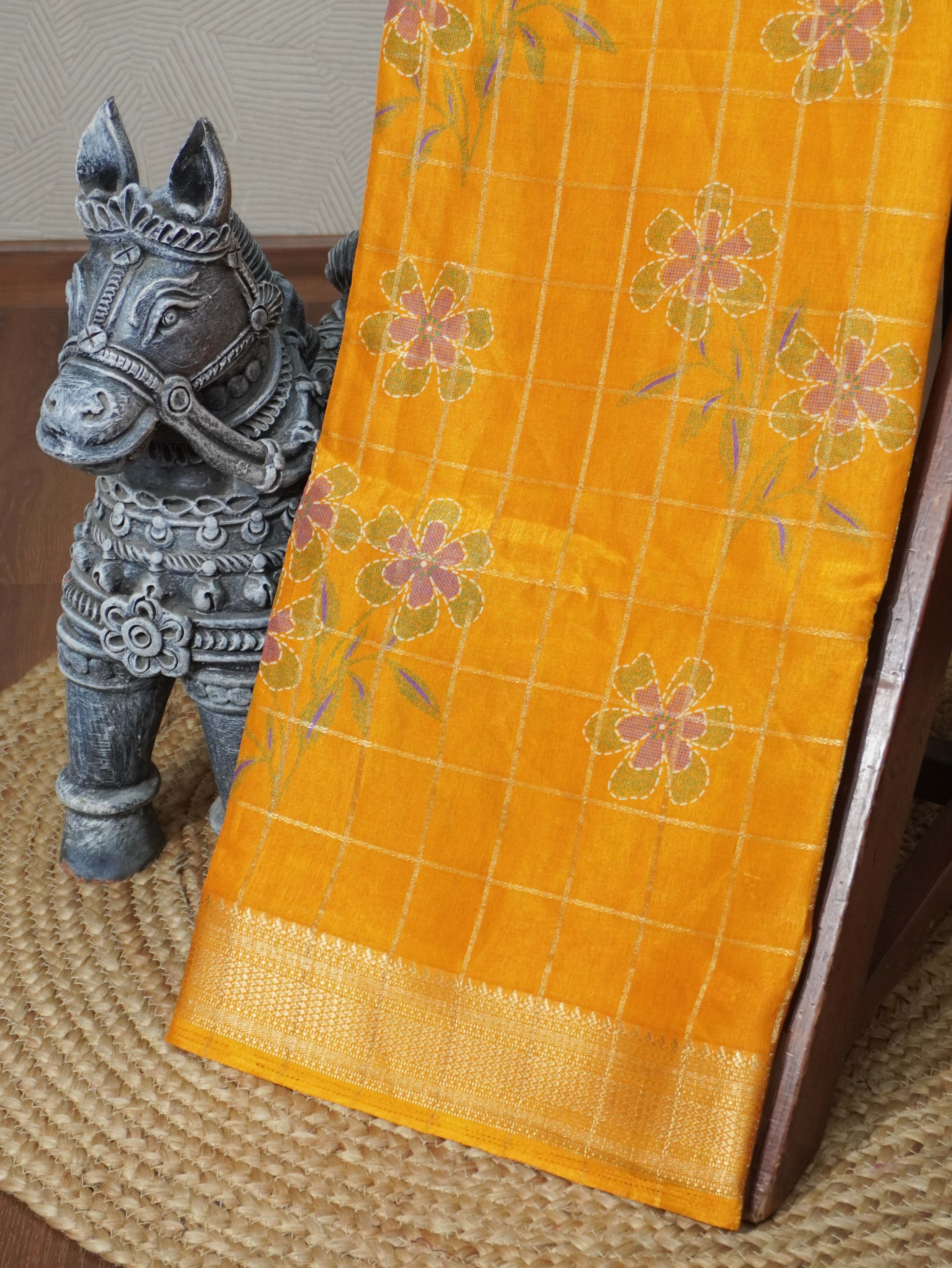 Linen Cotton Saree | TTDS3308