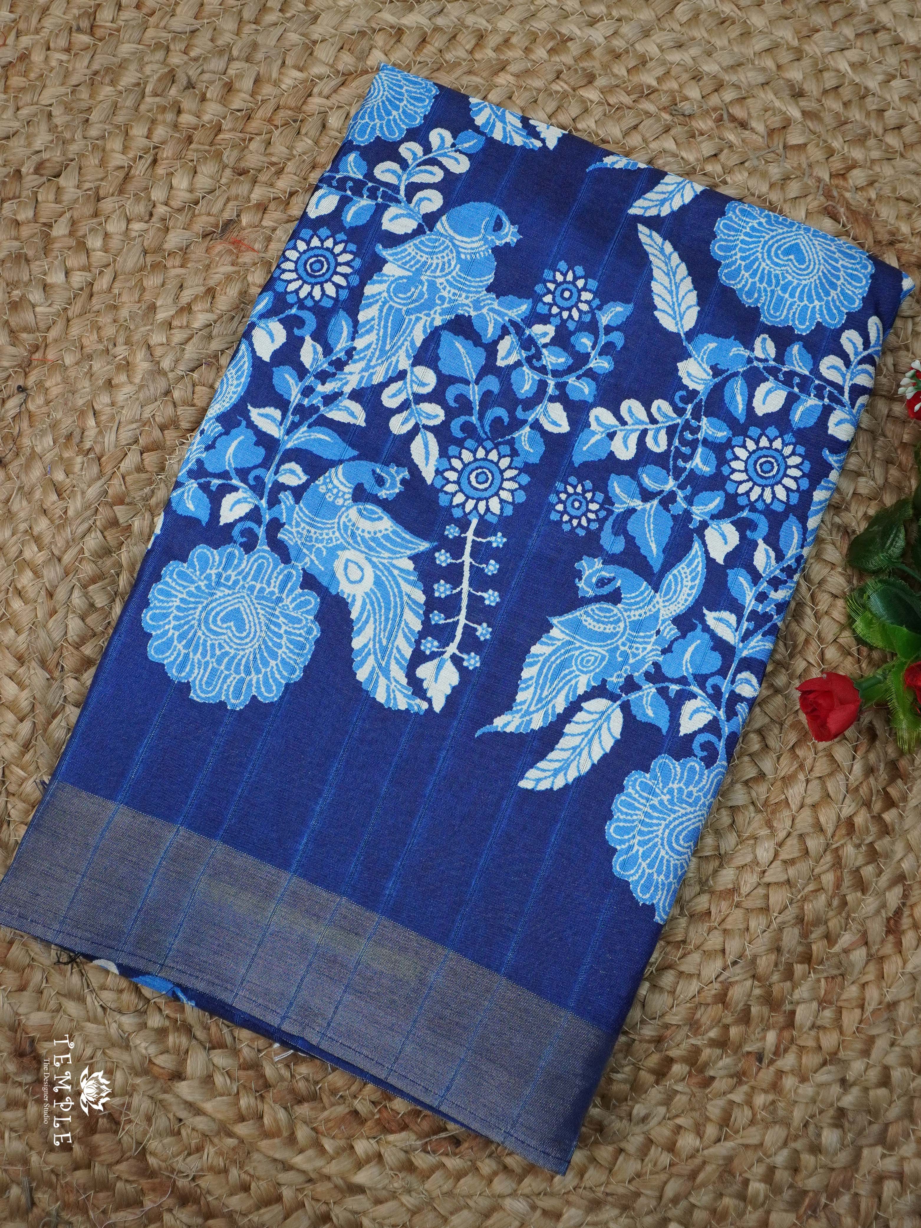 Kadhi Indigo Cotton Saree | TTDS804