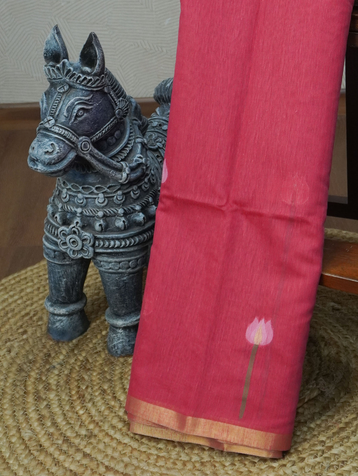 Linen Cotton Saree | TTDS3686