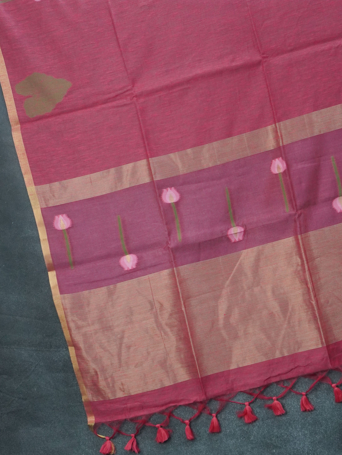 Linen Cotton Saree | TTDS3686
