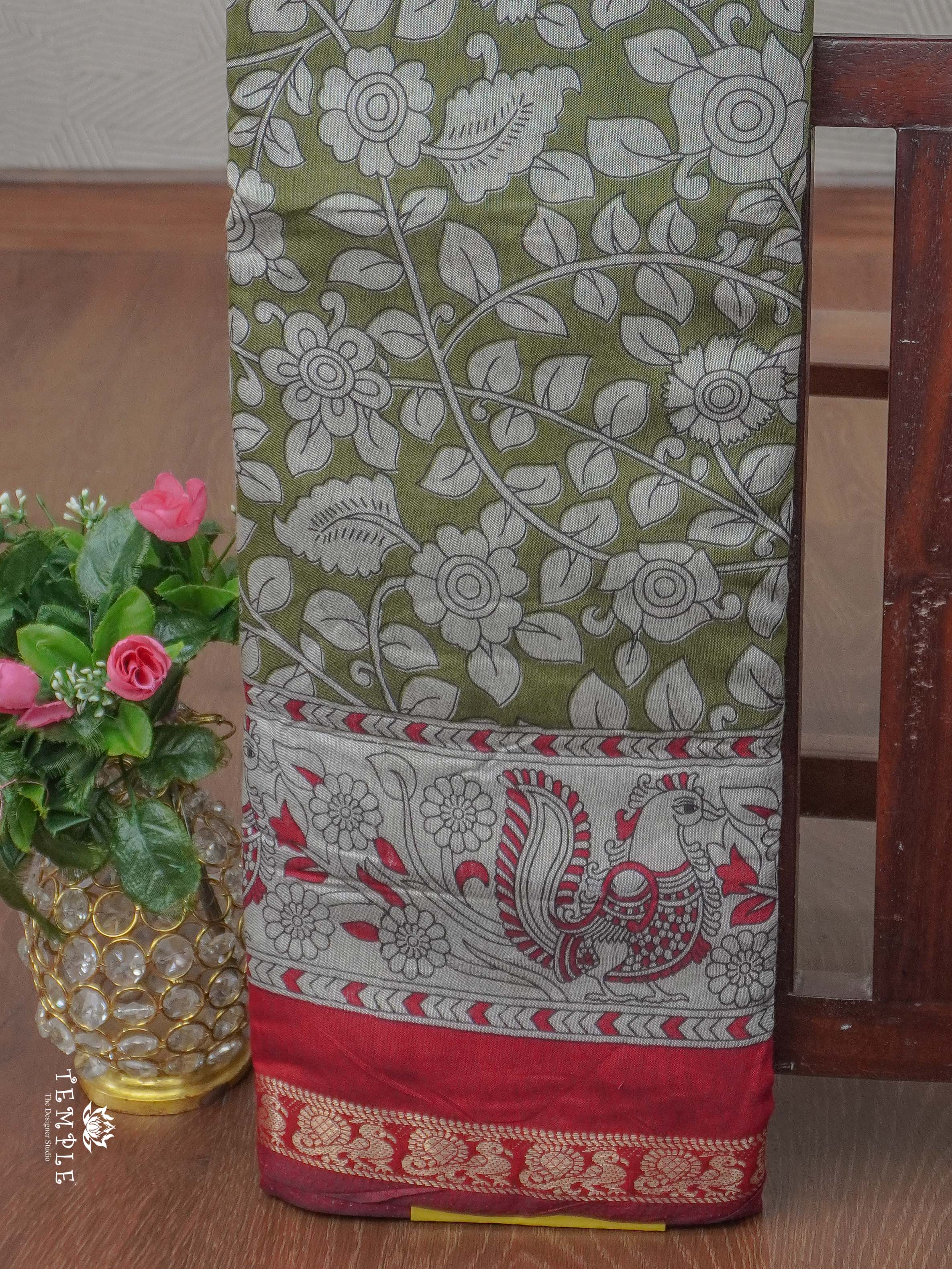 Mangalagiri Cotton Saree with Floral Designs | TTDS2362