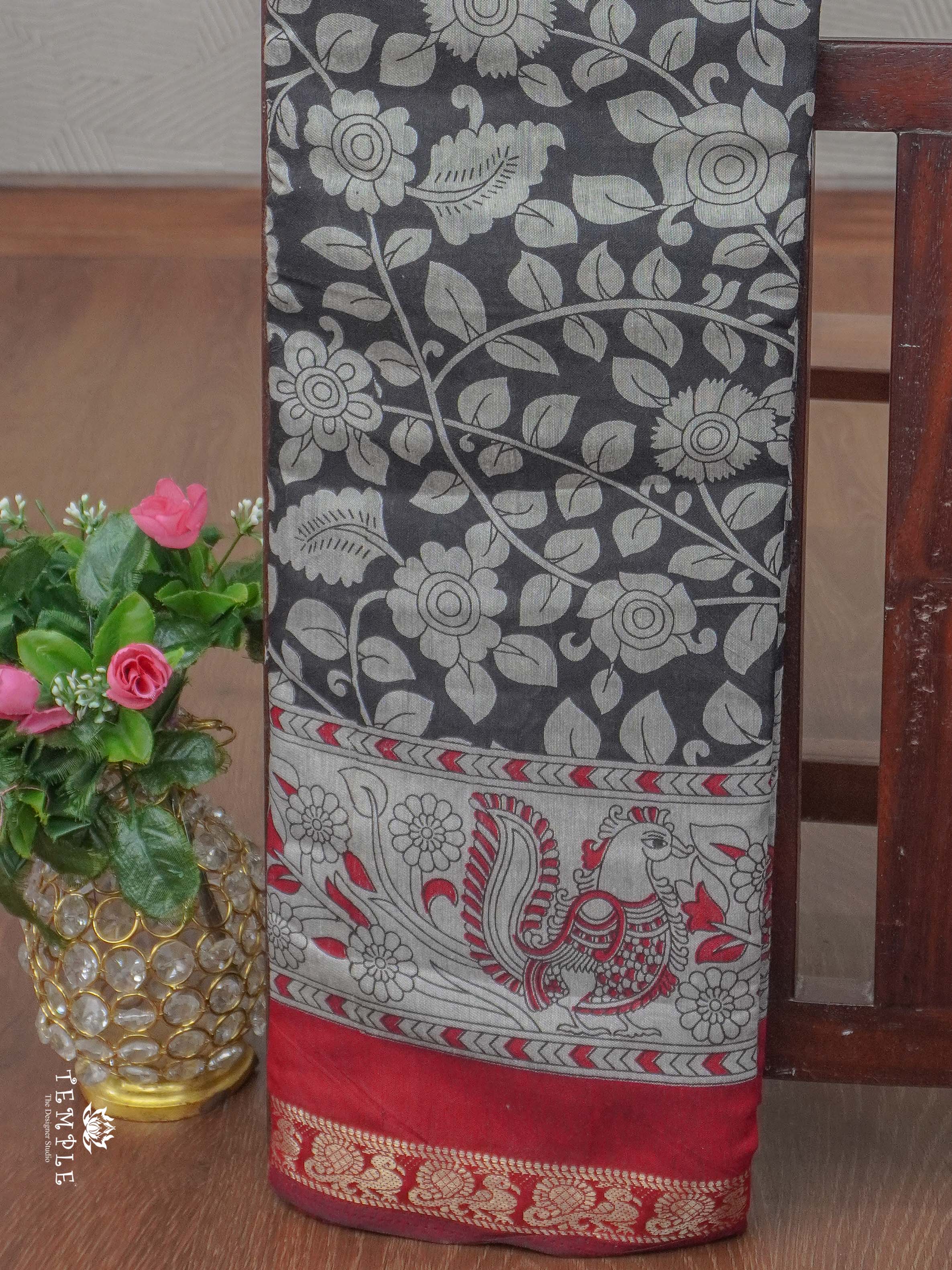 Mangalagiri Cotton Saree with Floral Designs | TTDS2362