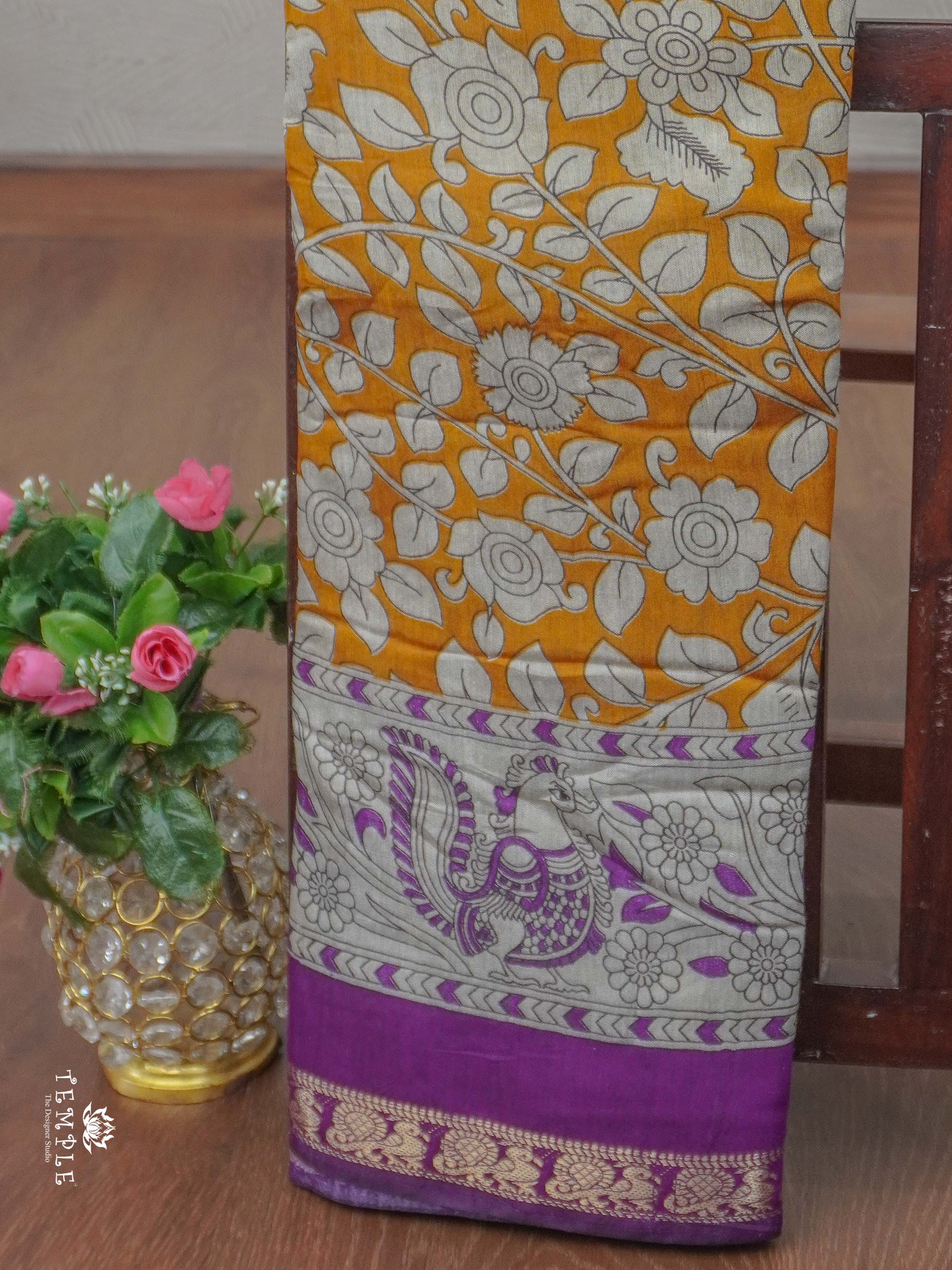 Mangalagiri Cotton Saree with Floral Designs | TTDS2362