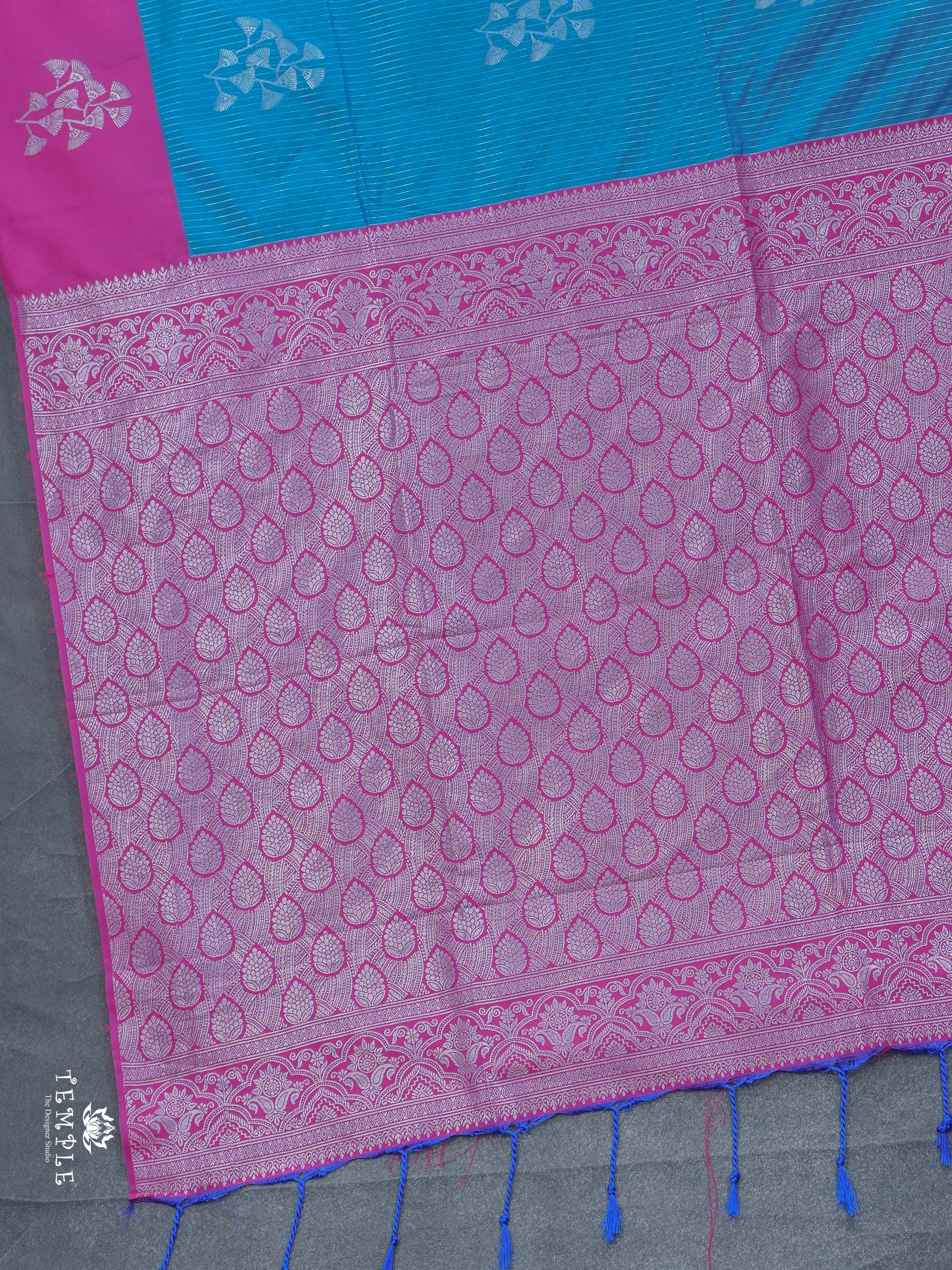 Lichi Silk Saree With Zari woven Pattern | TTDS2366