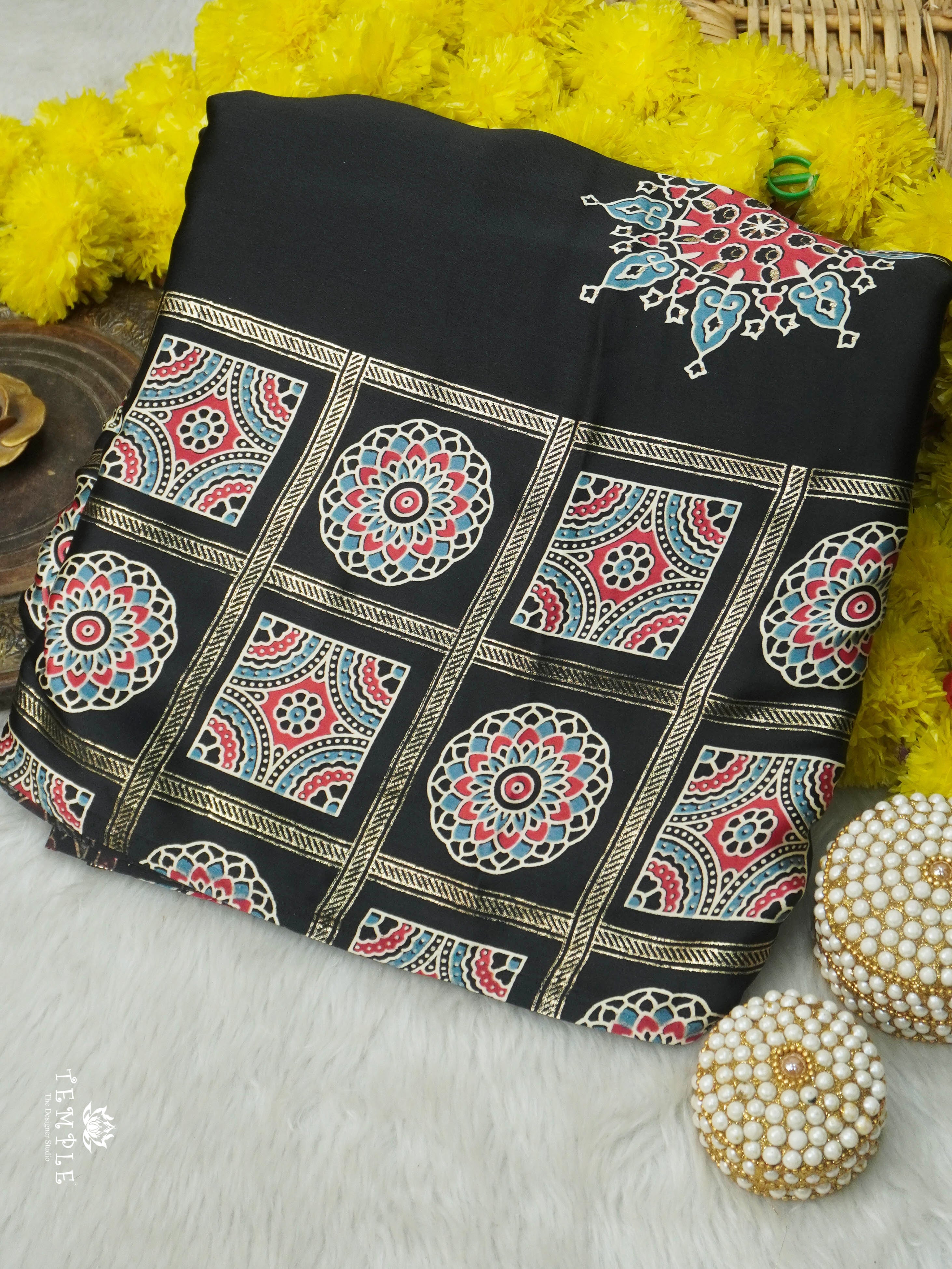 Printed Semi Modal Silk Saree | TTDS2857