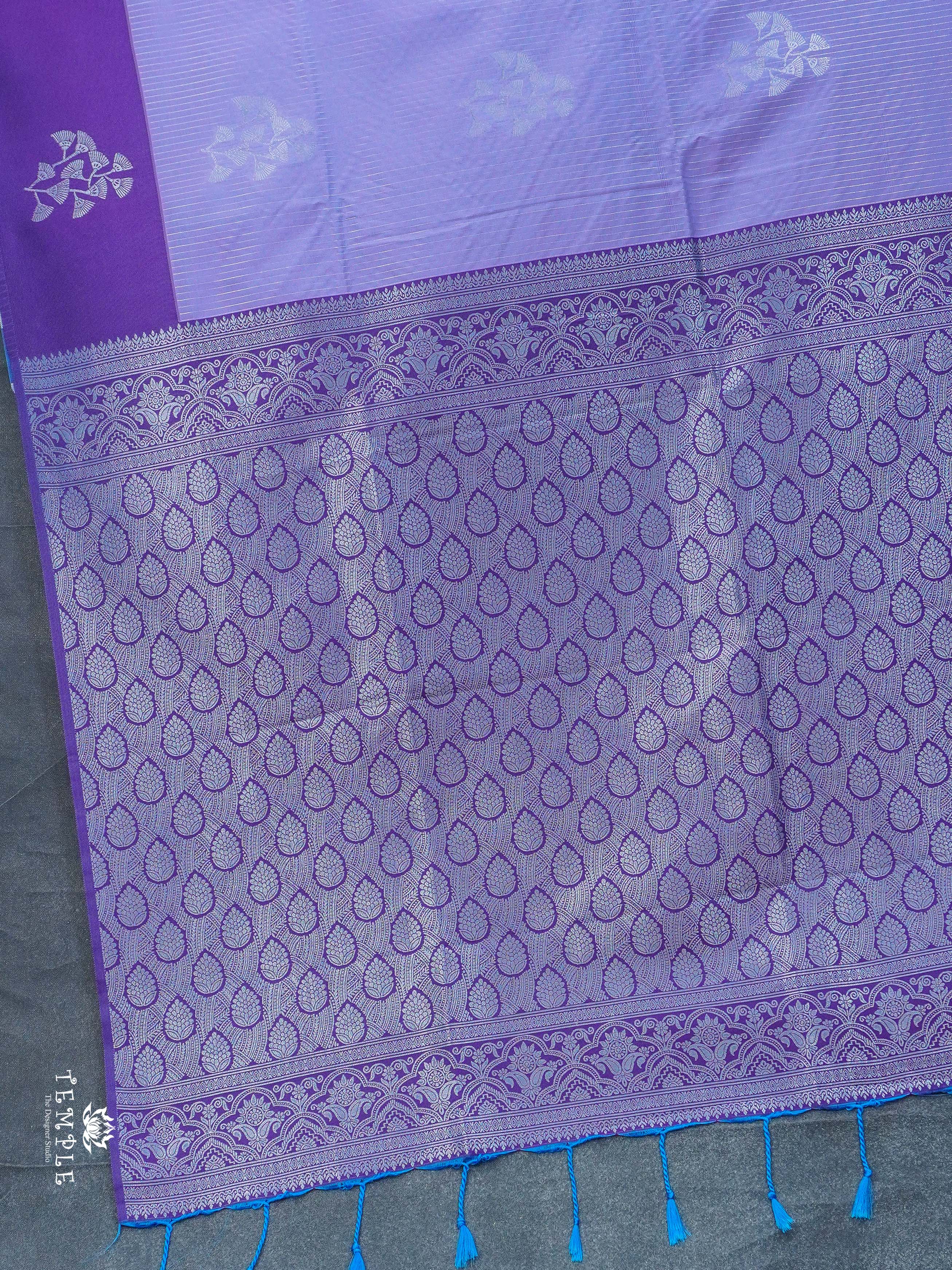 Lichi Silk Saree With Zari woven Pattern | TTDS2366
