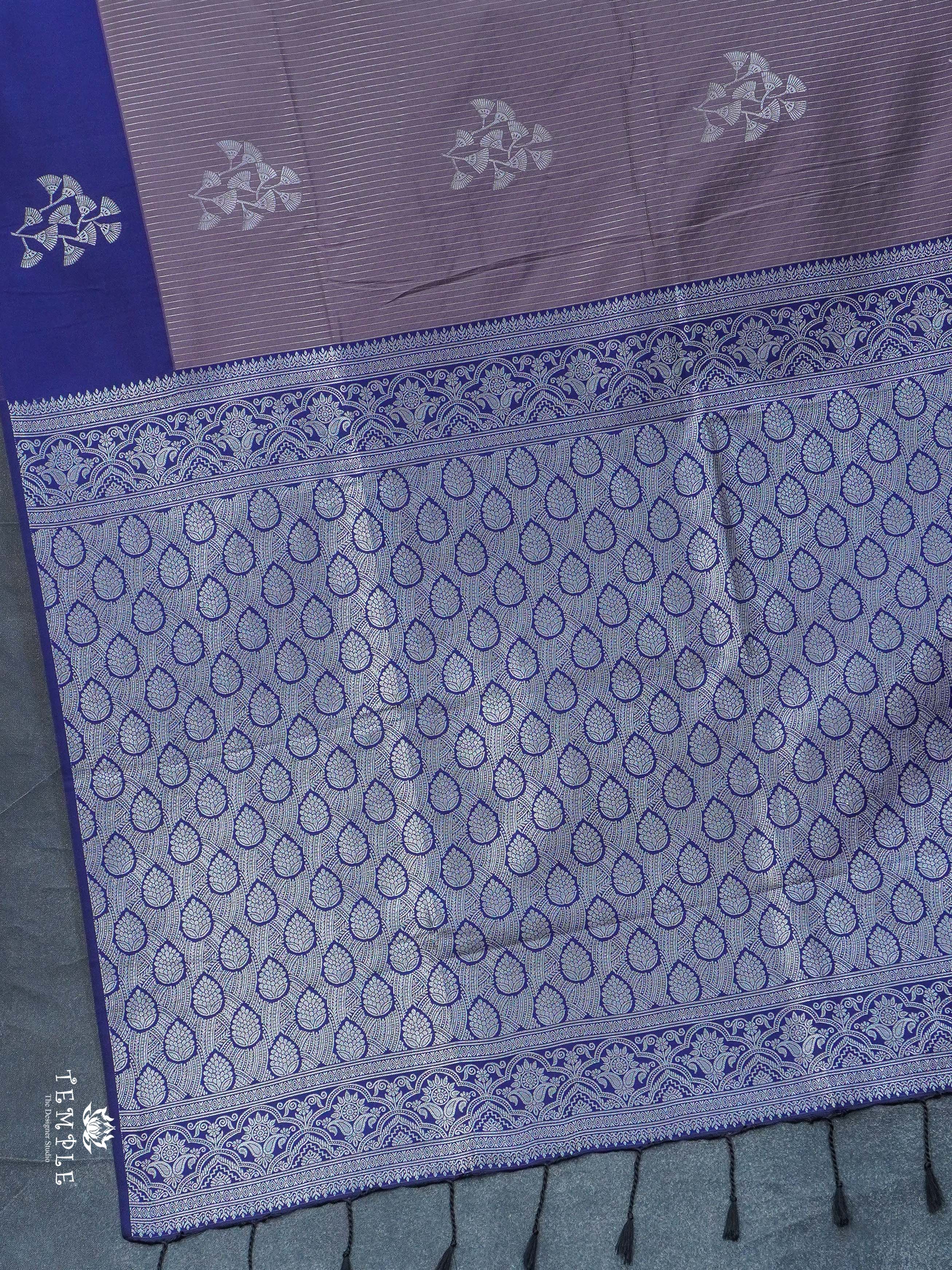 Lichi Silk Saree With Zari woven Pattern | TTDS2366