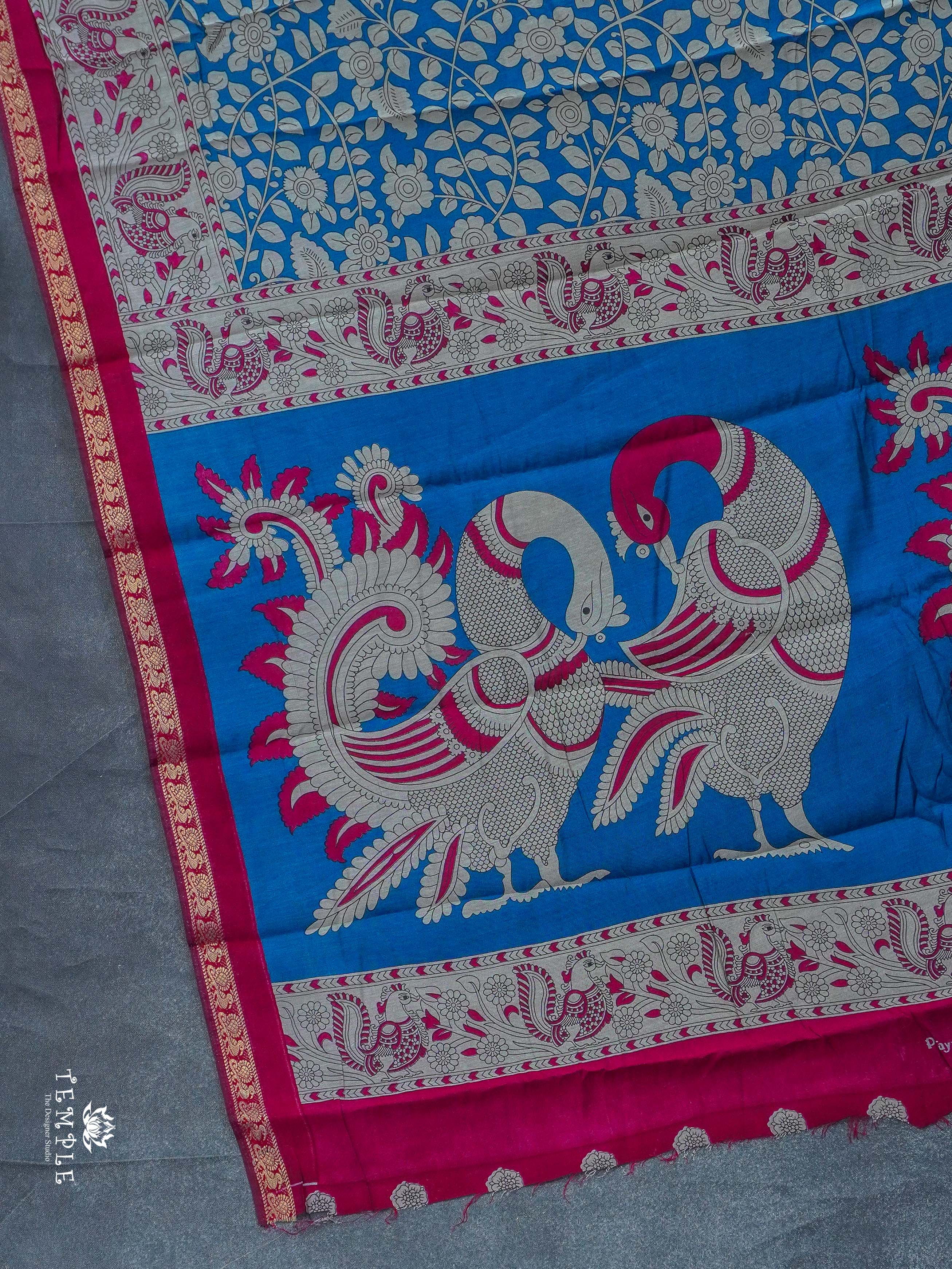 Mangalagiri Cotton Saree with Floral Designs | TTDS2362