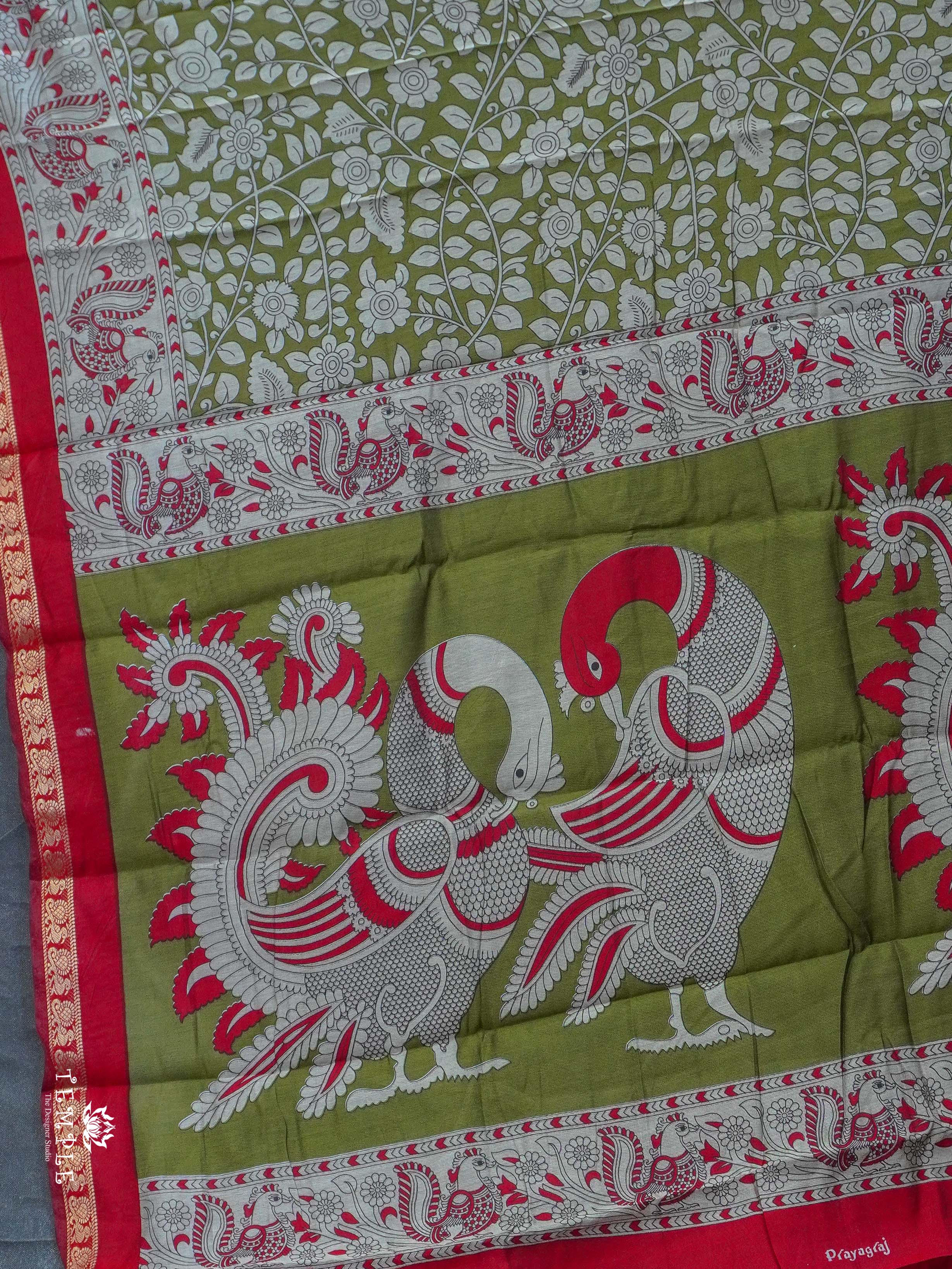 Mangalagiri Cotton Saree with Floral Designs | TTDS2362
