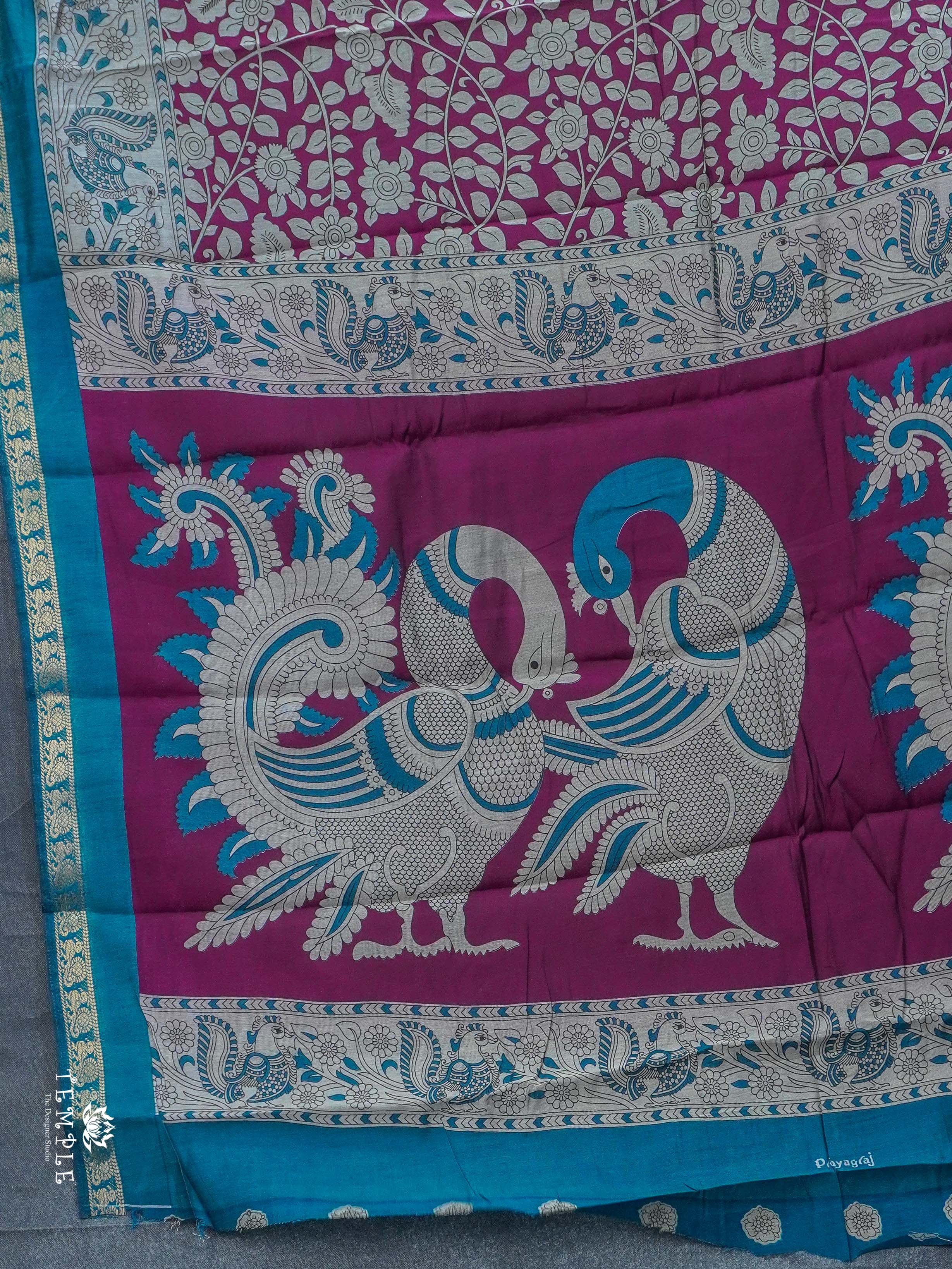 Mangalagiri Cotton Saree with Floral Designs | TTDS2362