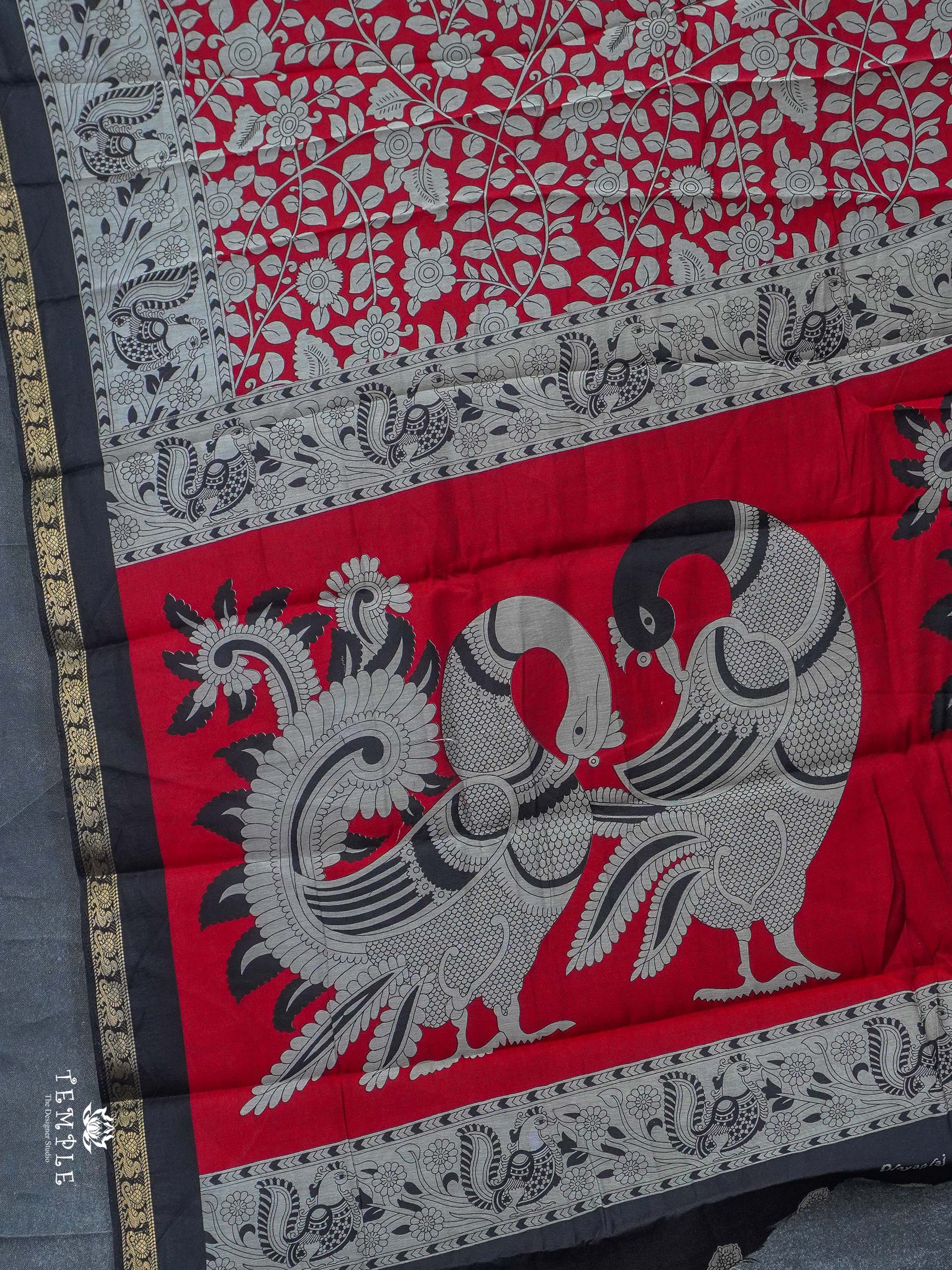 Mangalagiri Cotton Saree with Floral Designs | TTDS2362