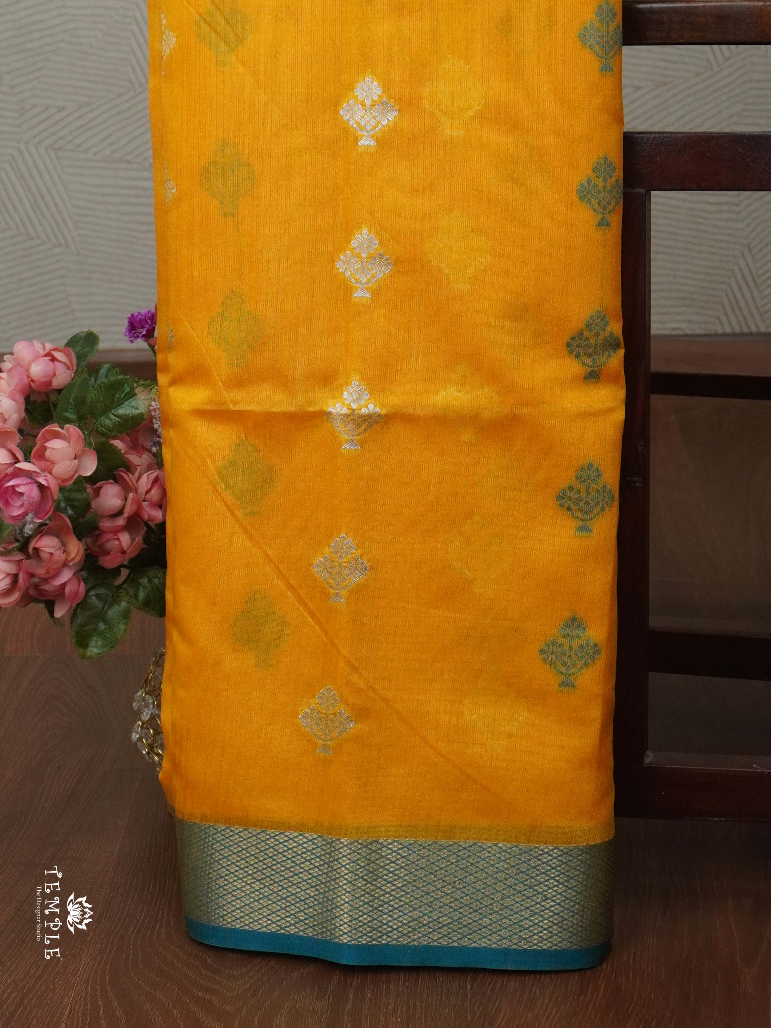 Raw Silk Saree with Zari Woven Pattern| TTDS1892