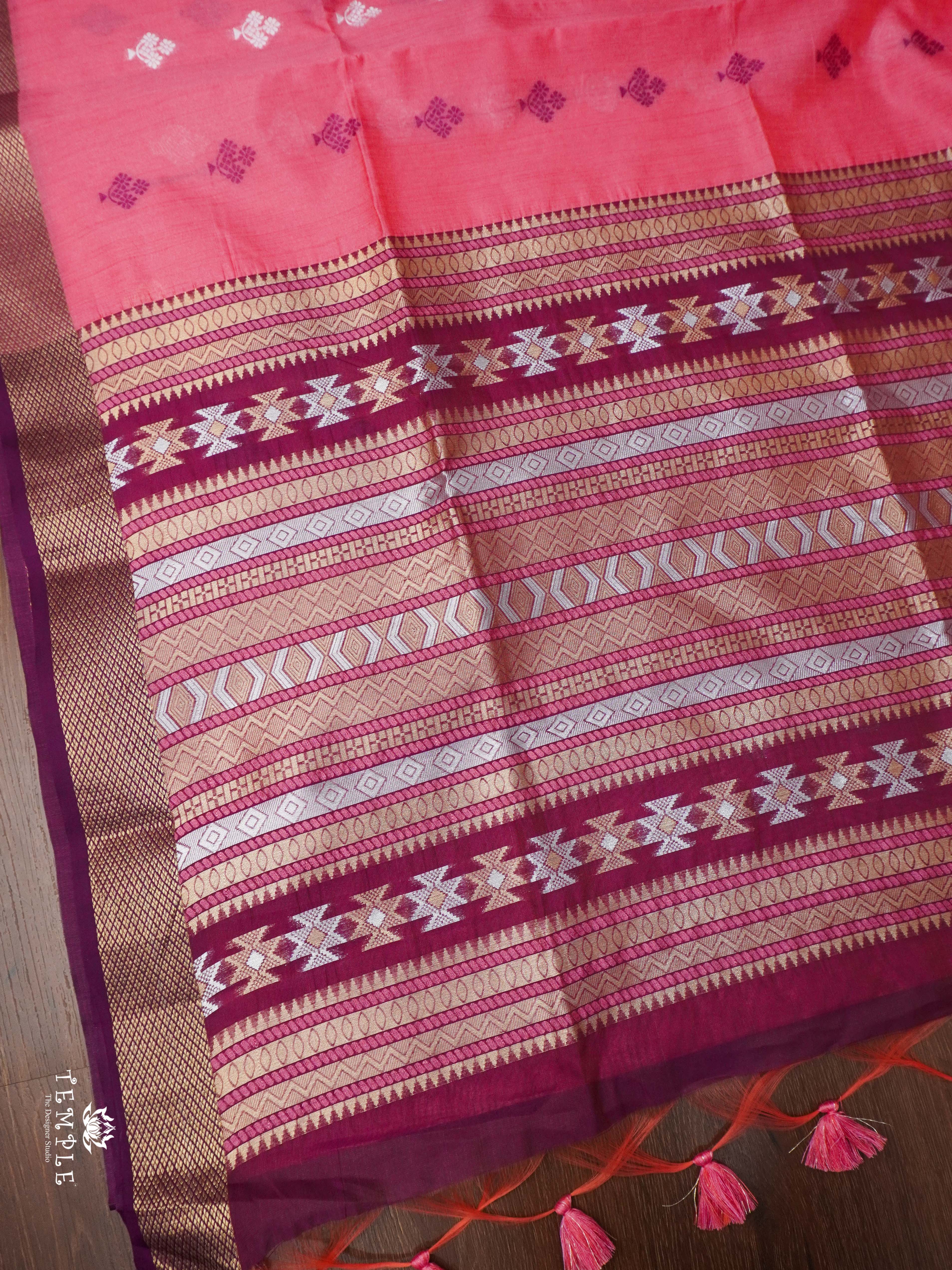 Raw Silk Saree with Zari Woven Pattern| TTDS1892