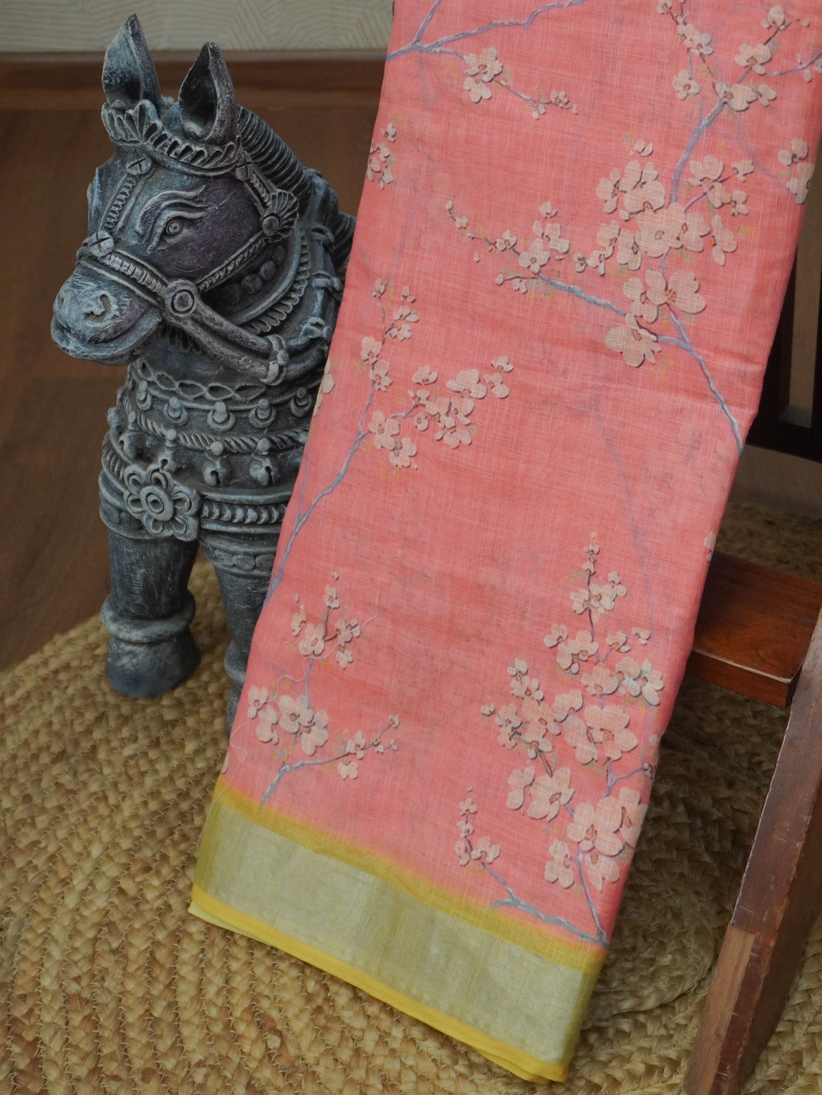 Linen Cotton Saree | TTDS3711