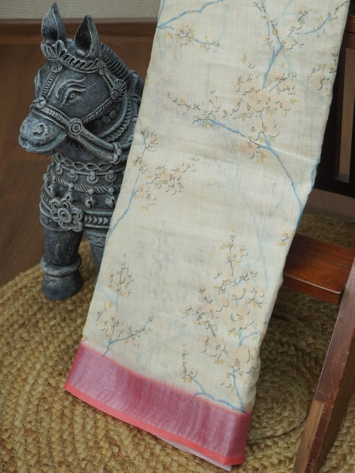 Linen Cotton Saree | TTDS3711