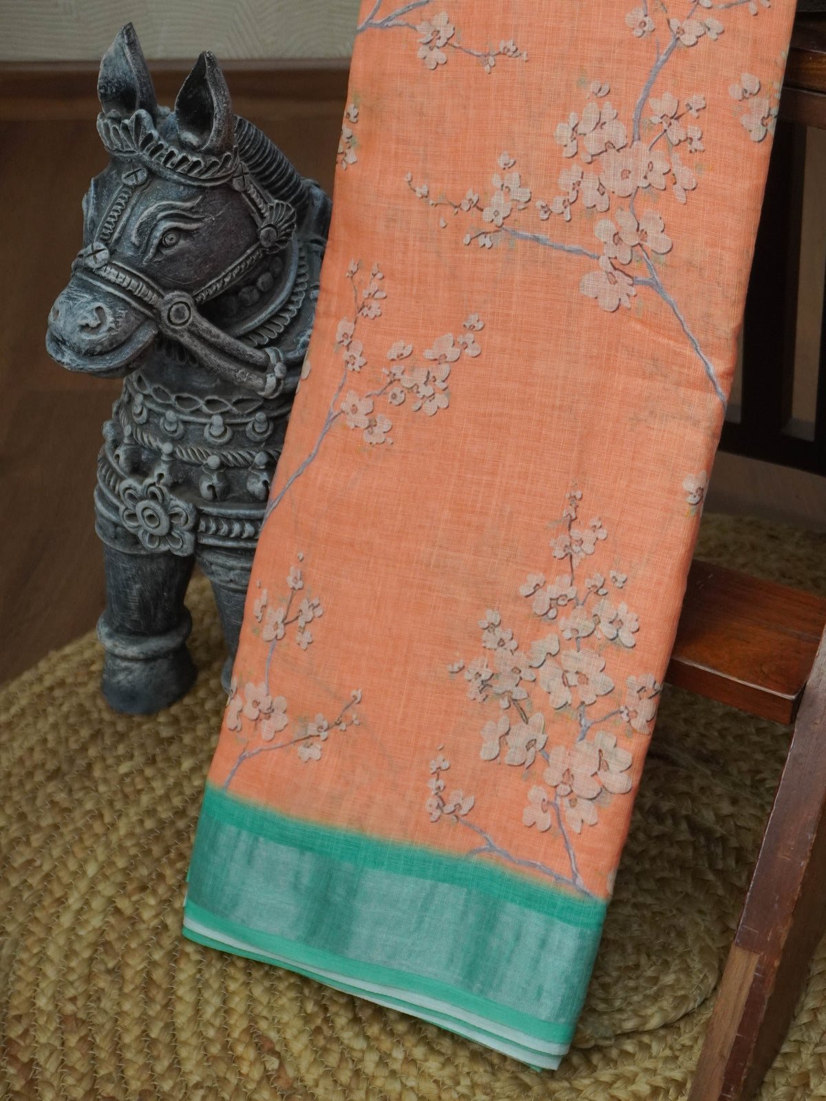 Linen Cotton Saree | TTDS3711