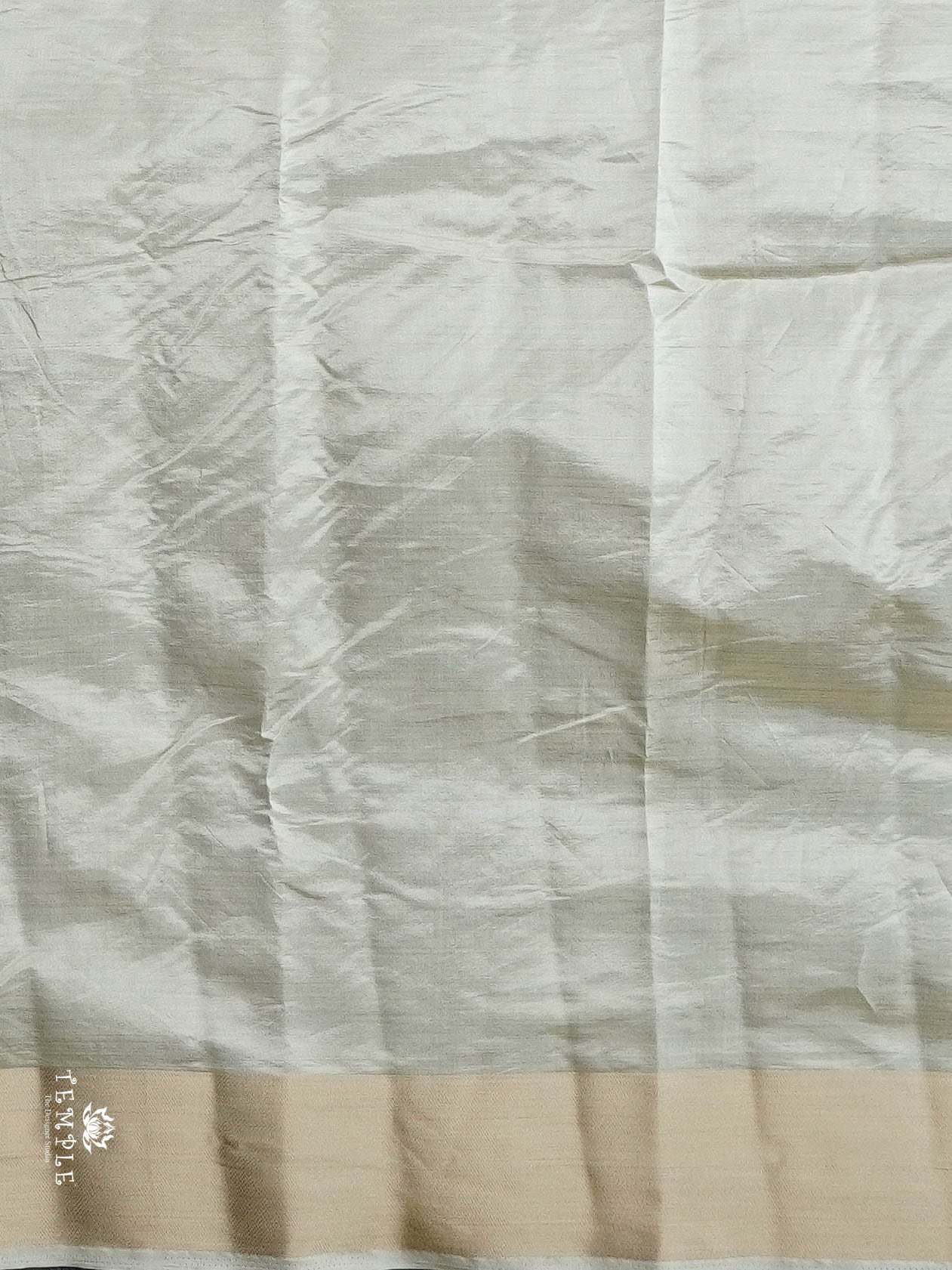 Semi Tussar Silk Saree(White) | TTDS2859