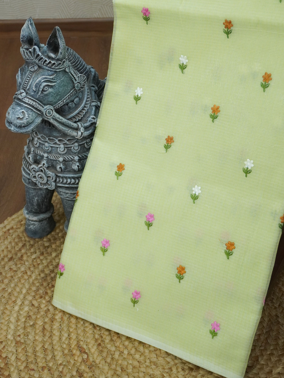 Kota Cotton Saree With Embroidery Work | TTDS3710