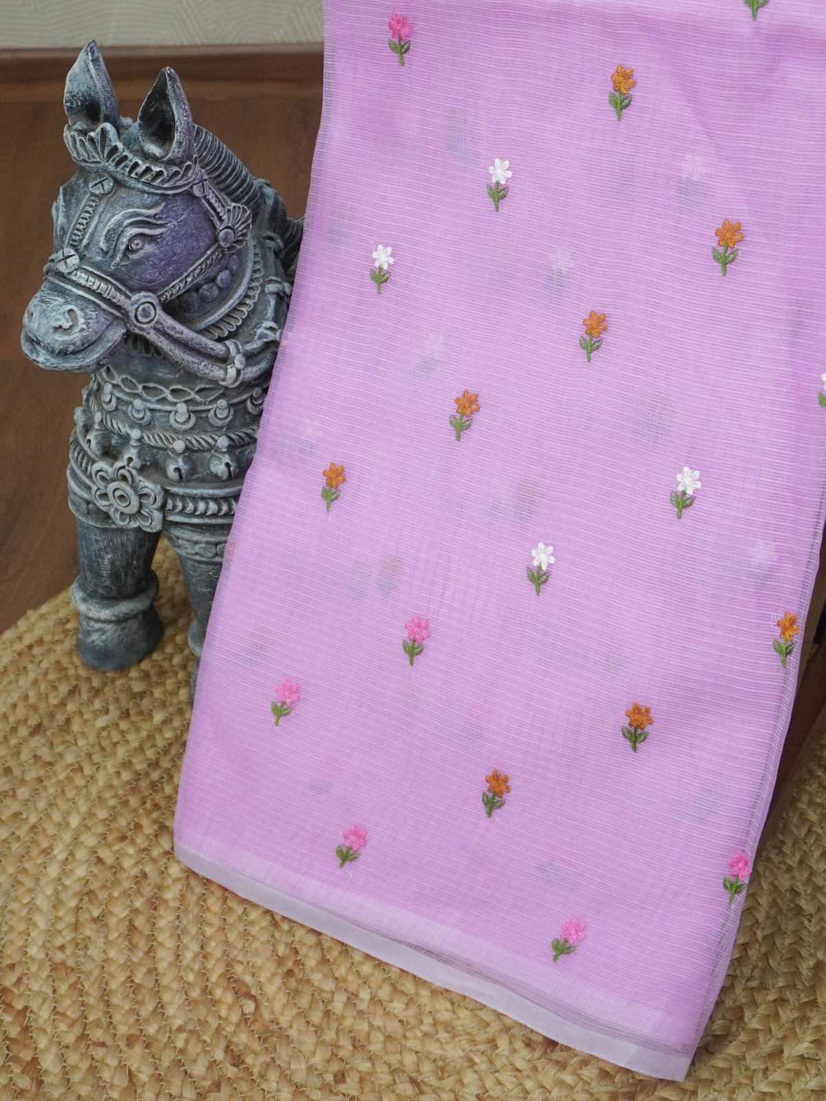 Kota Cotton Saree With Embroidery Work | TTDS3710