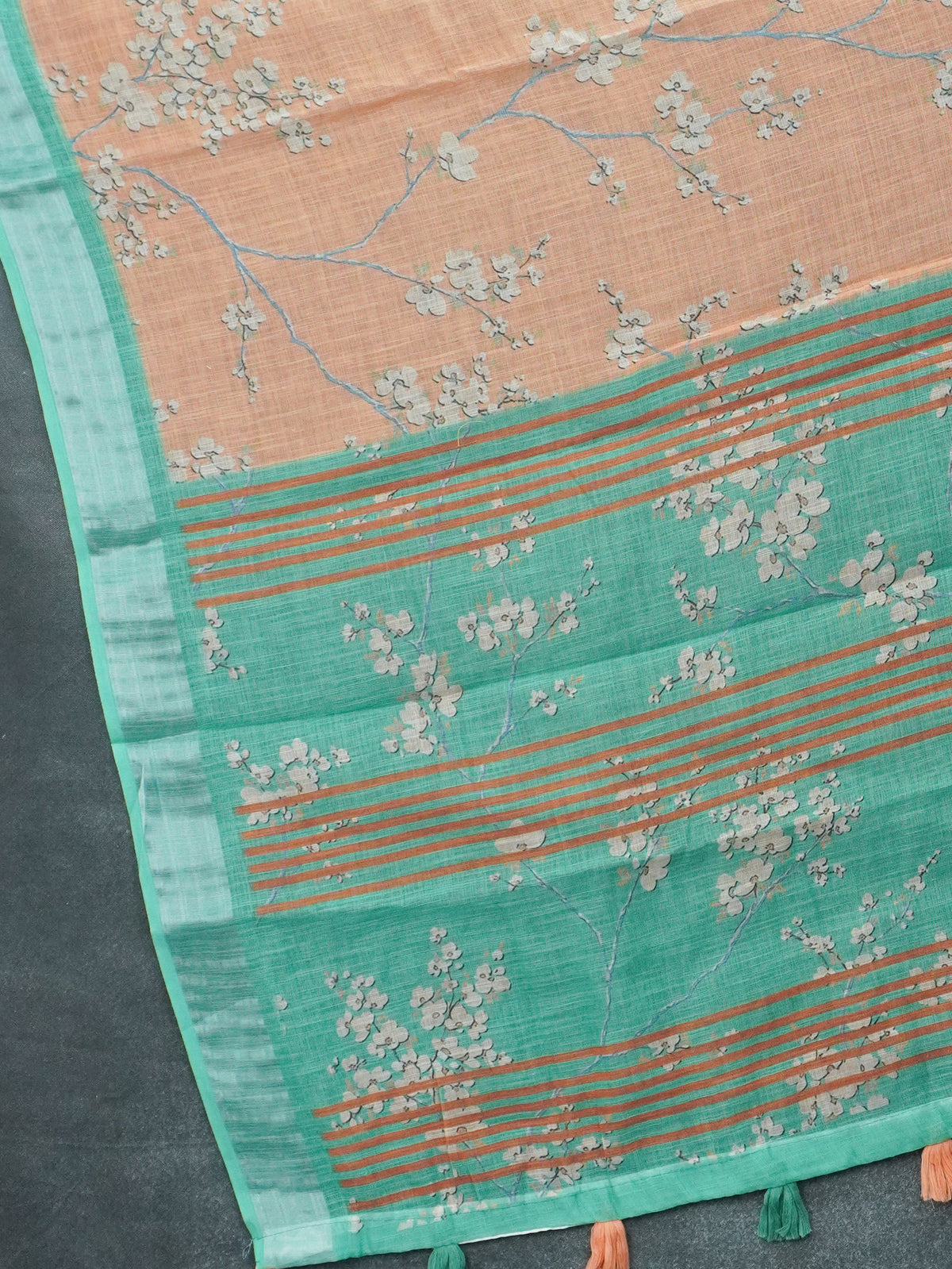 Linen Cotton Saree | TTDS3711