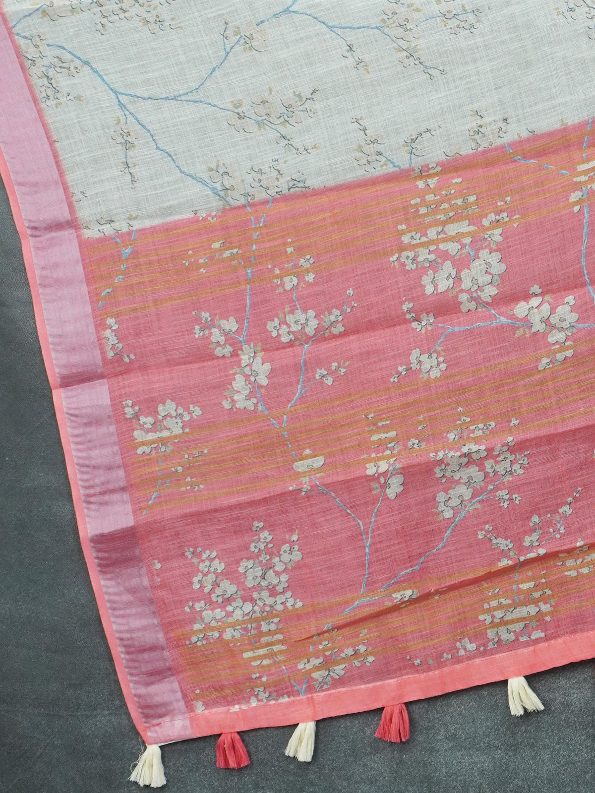 Linen Cotton Saree | TTDS3711