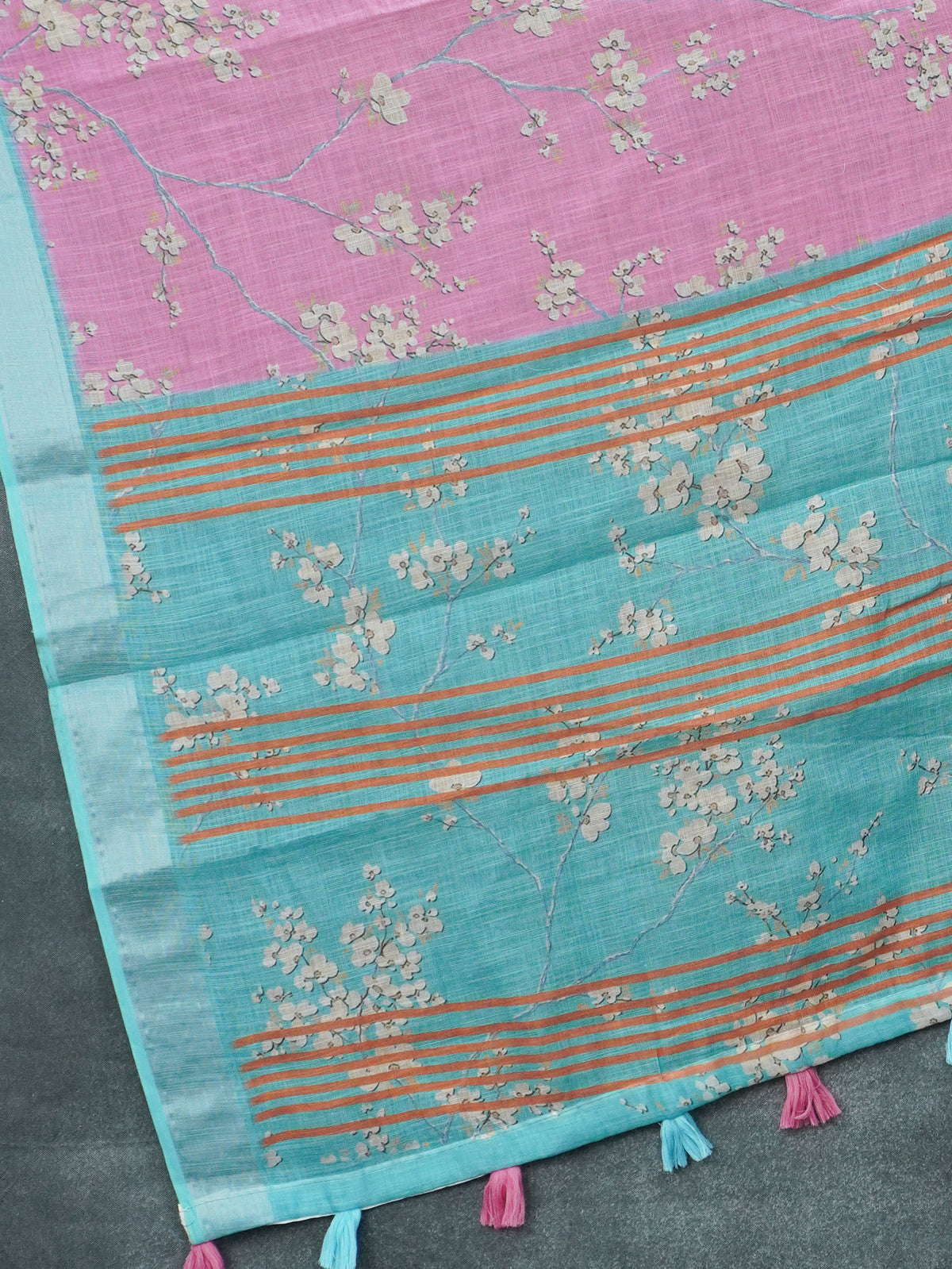 Linen Cotton Saree | TTDS3711