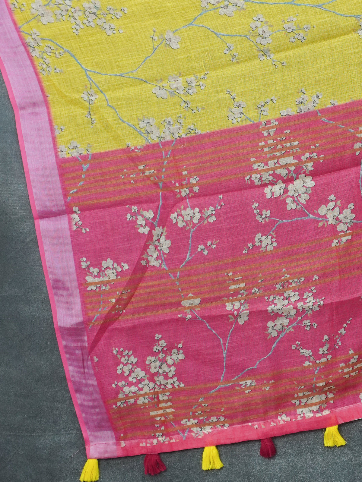 Linen Cotton Saree | TTDS3711