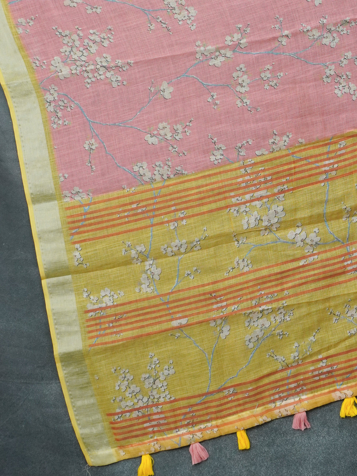 Linen Cotton Saree | TTDS3711