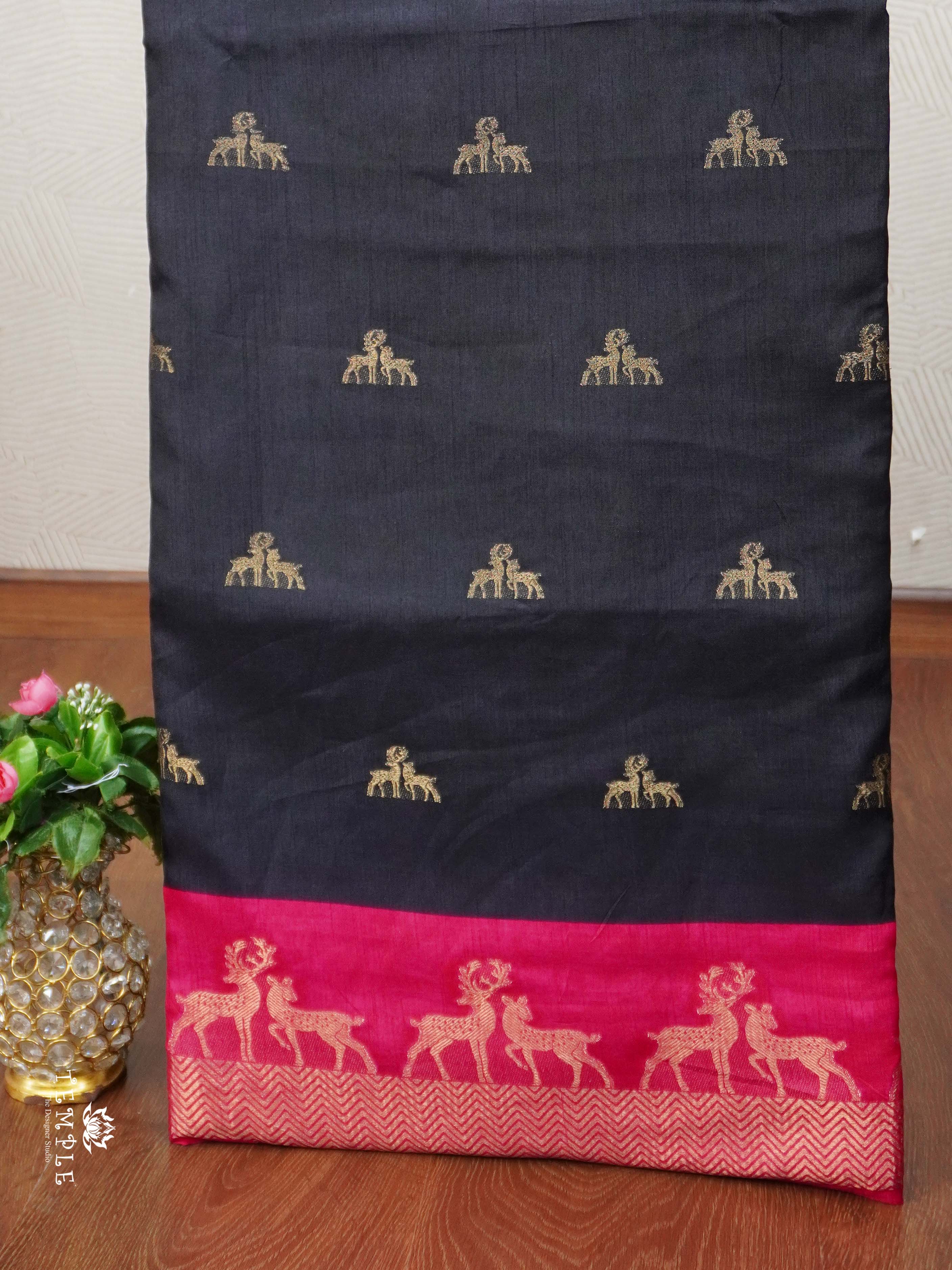 Tussar Silk Saree with Deer Design | TTDS2364