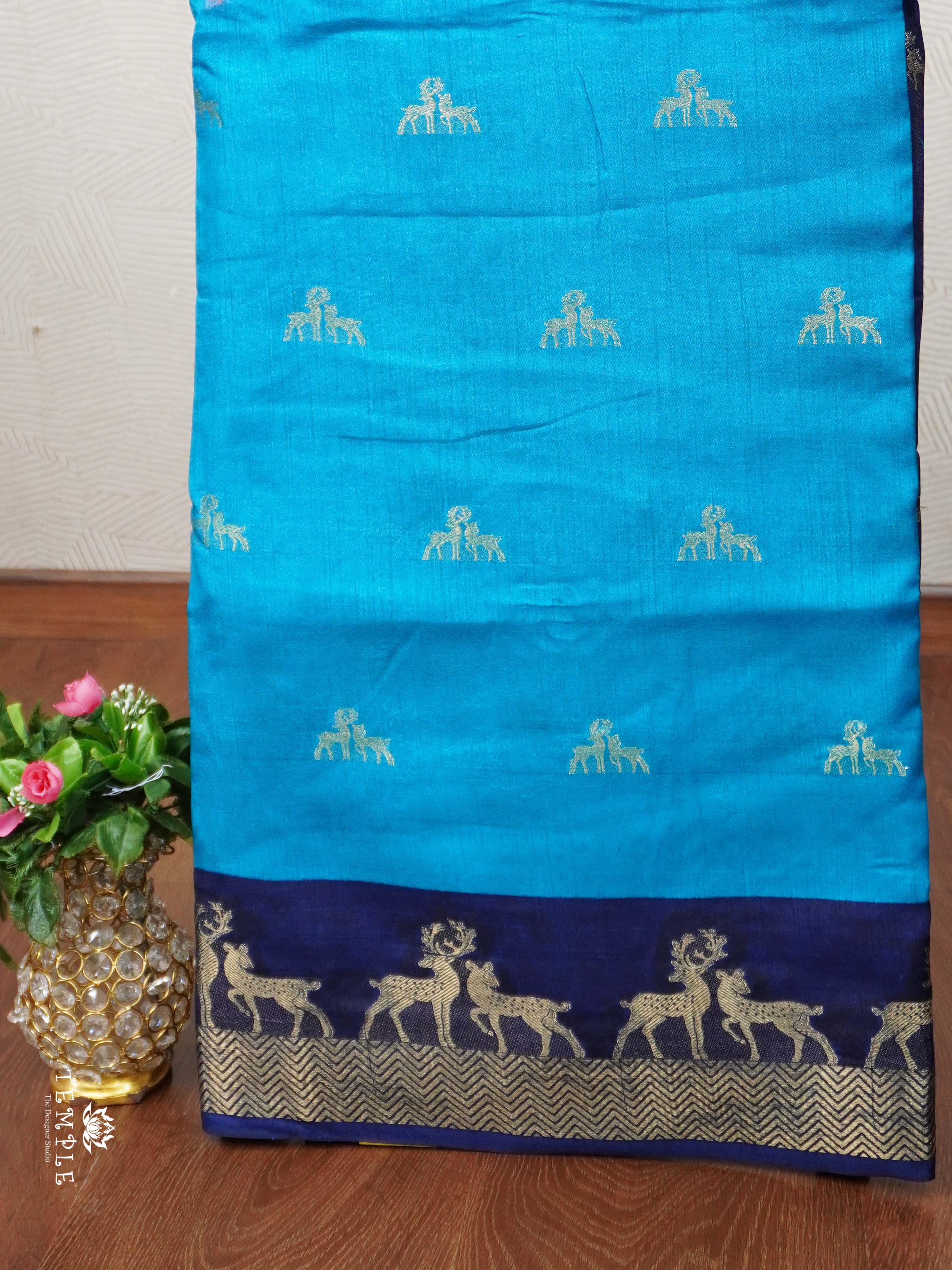 Tussar Silk Saree with Deer Design | TTDS2364