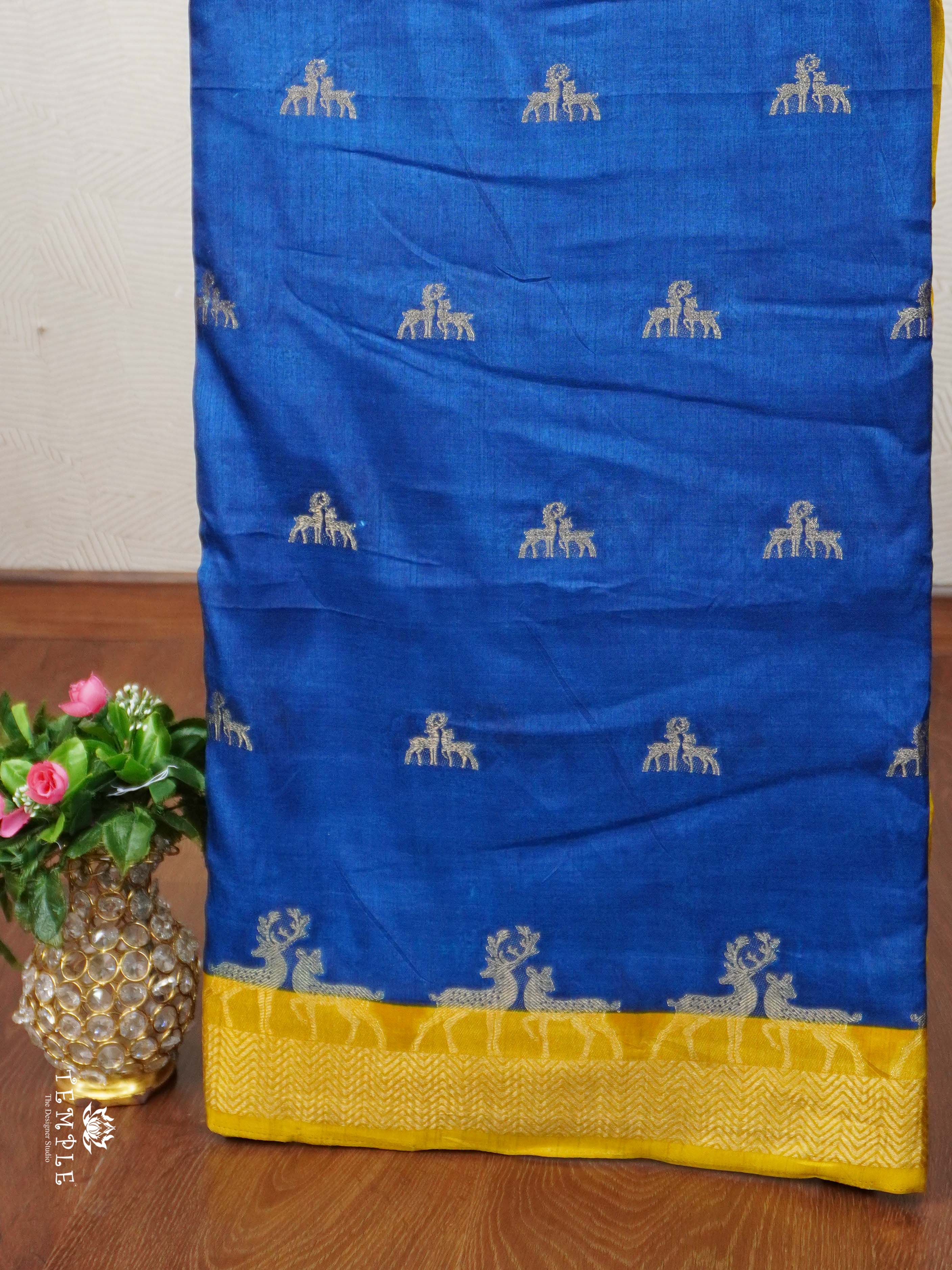 Tussar Silk Saree with Deer Design | TTDS2364
