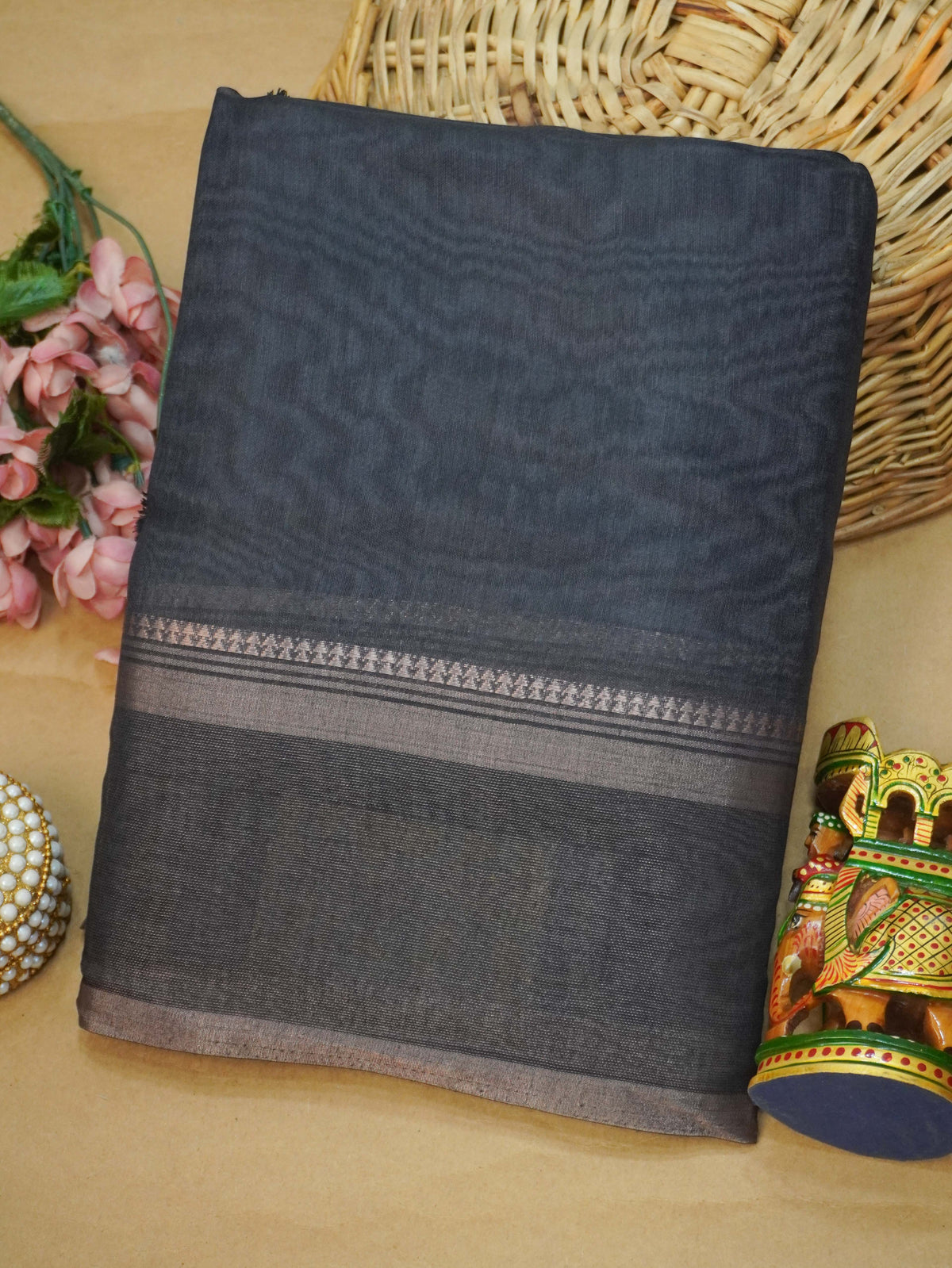 Linen Cotton Saree | TTDS3712