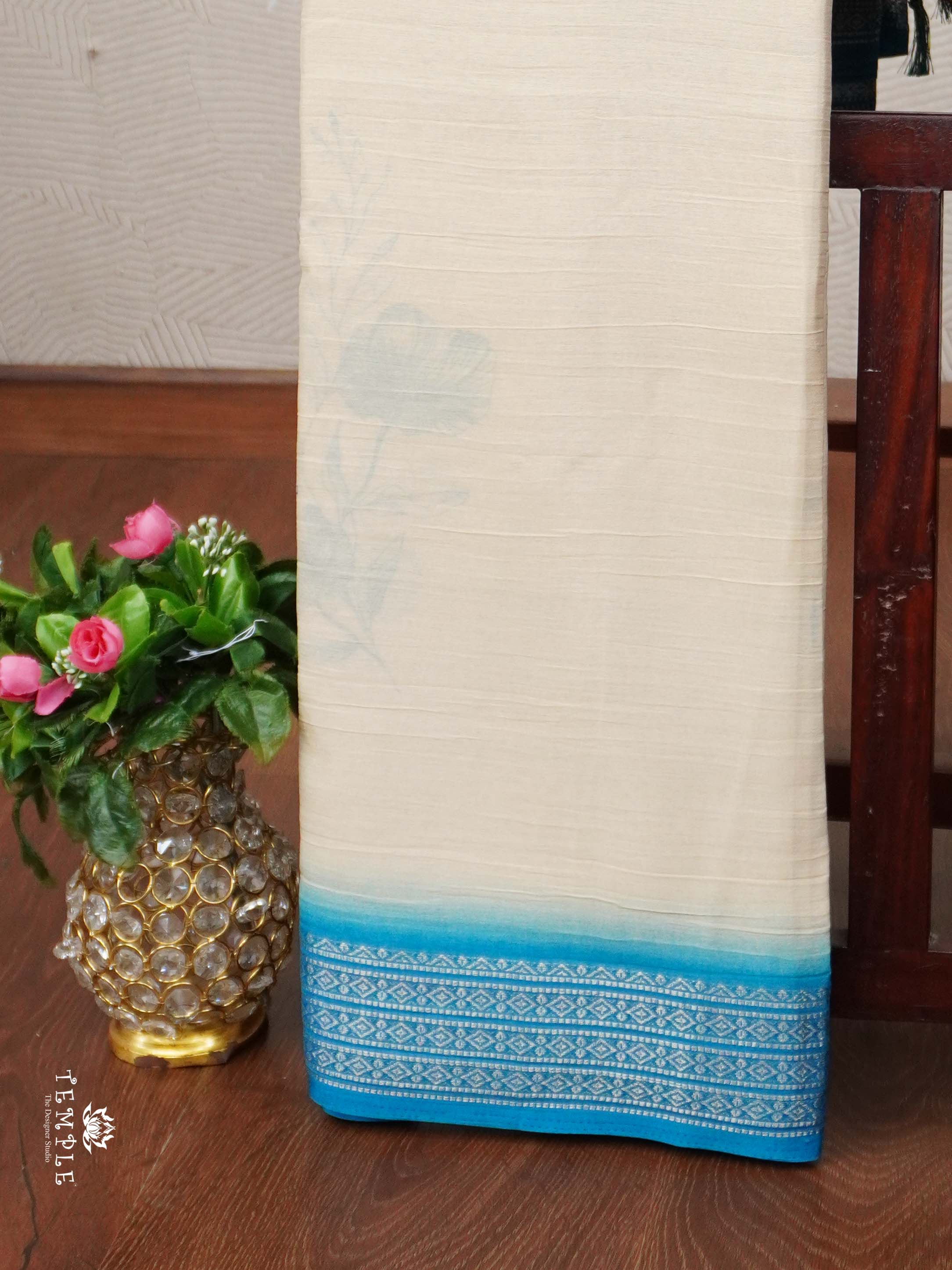 Georgette Saree with Floral Designs | TTDS2365