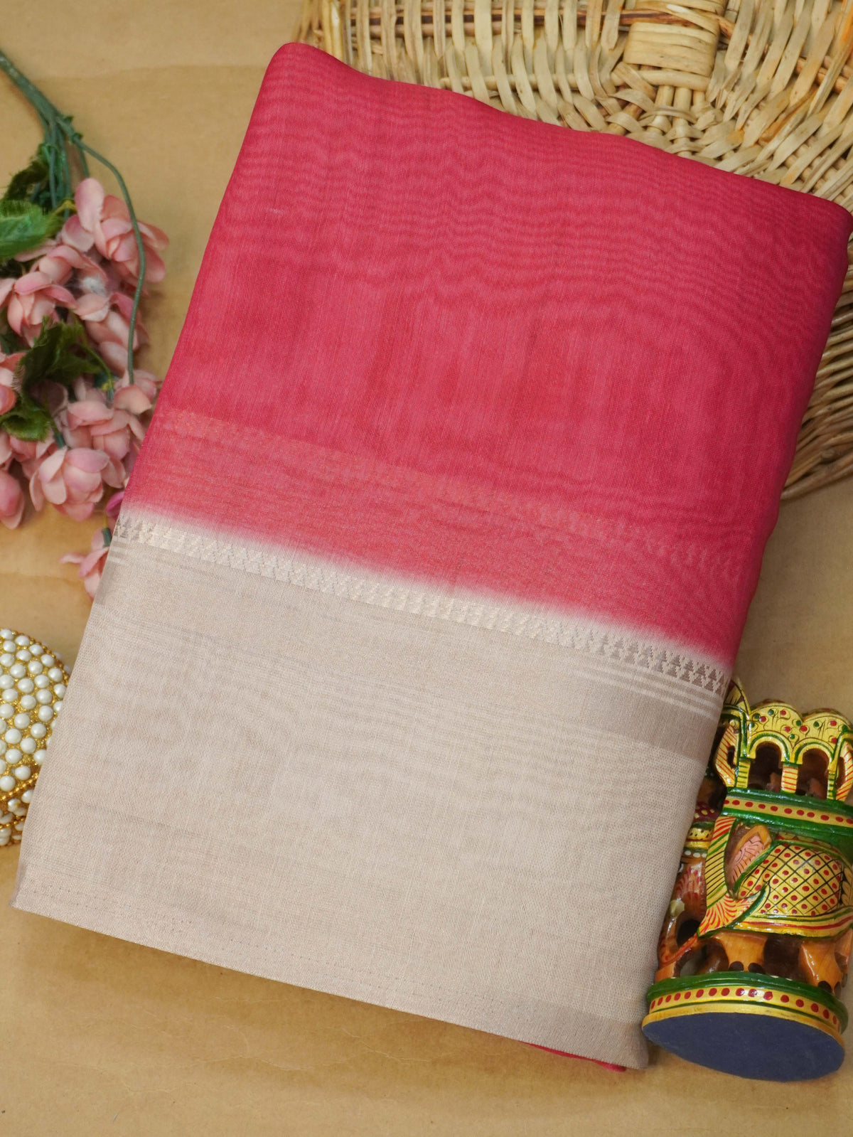 Linen Cotton Saree | TTDS3714